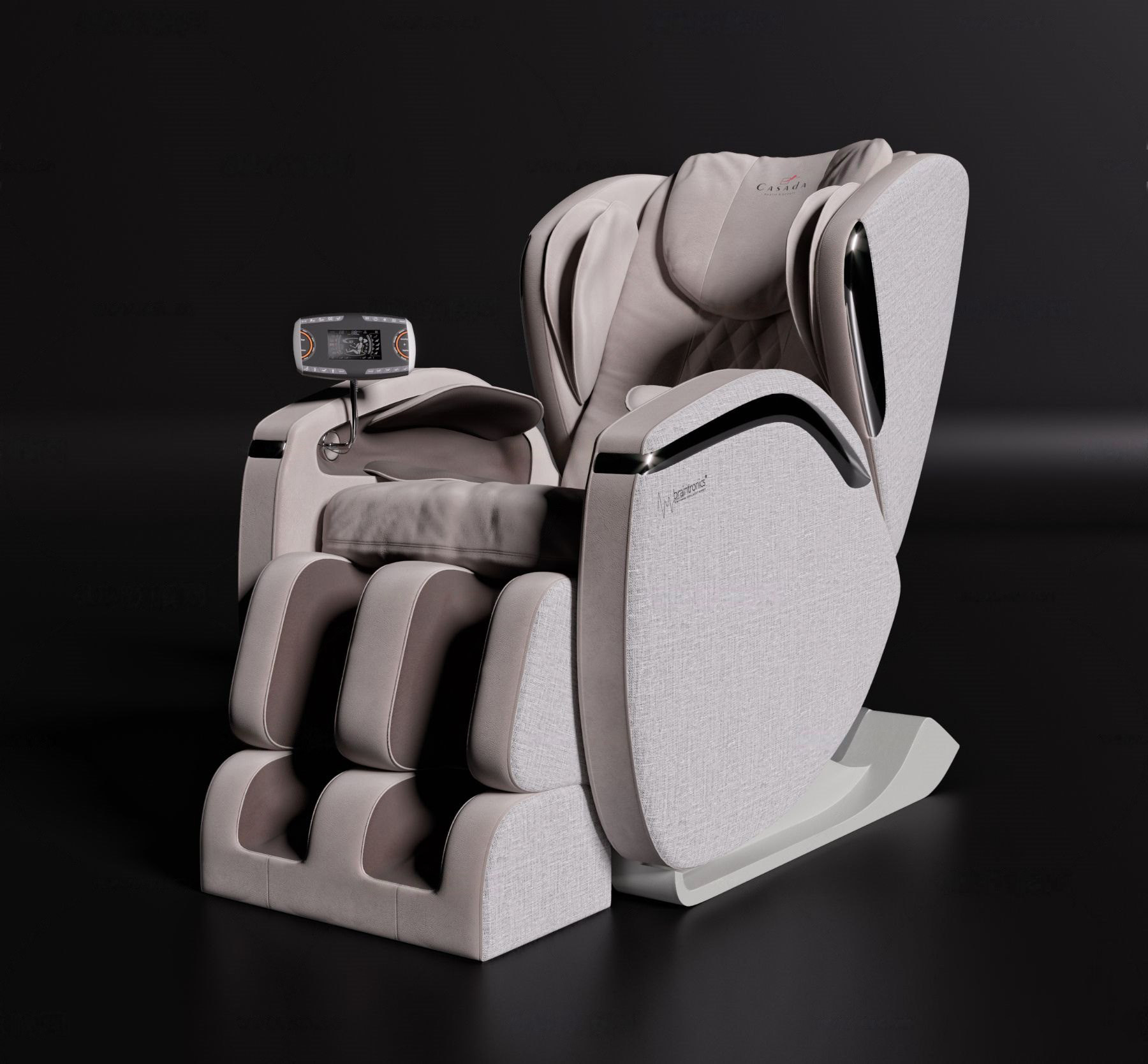 现代皮革按摩椅3d模型下载