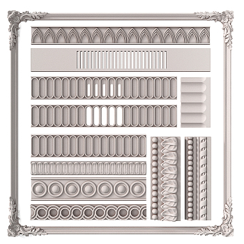 欧式雕花角线，石膏线 3d模型下载