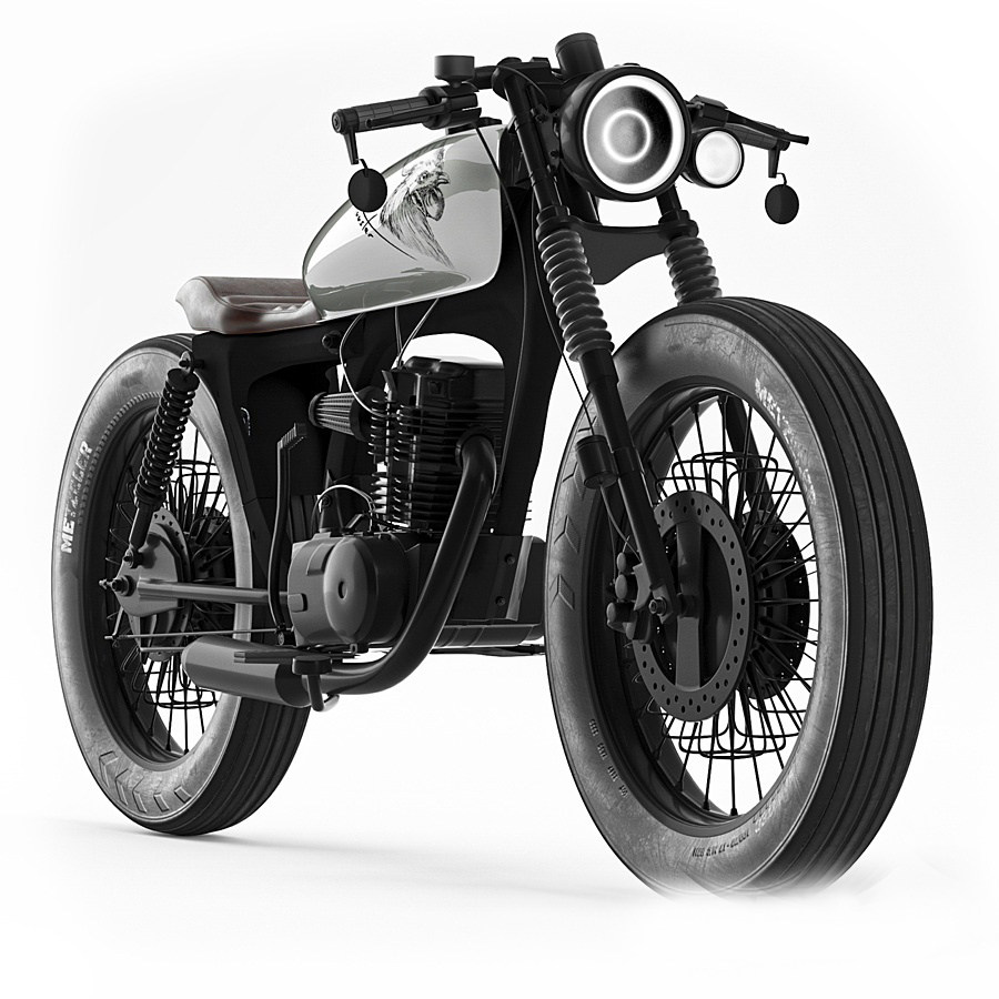 本田Caferacer 摩托车3d模型下载