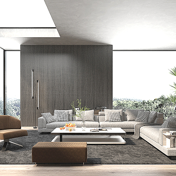 Minotti 米洛提 现代客厅3d模型下载