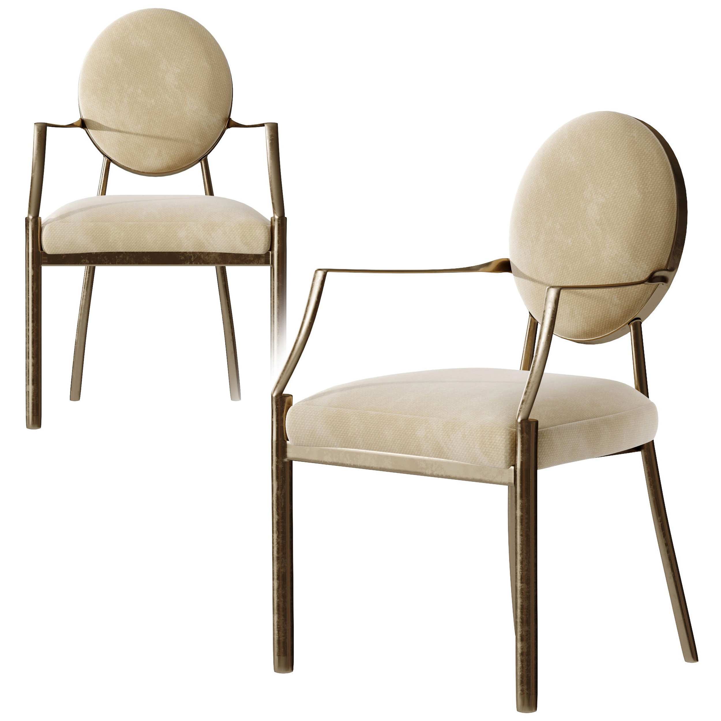 Eichholtz 现代轻奢餐椅3d模型下载