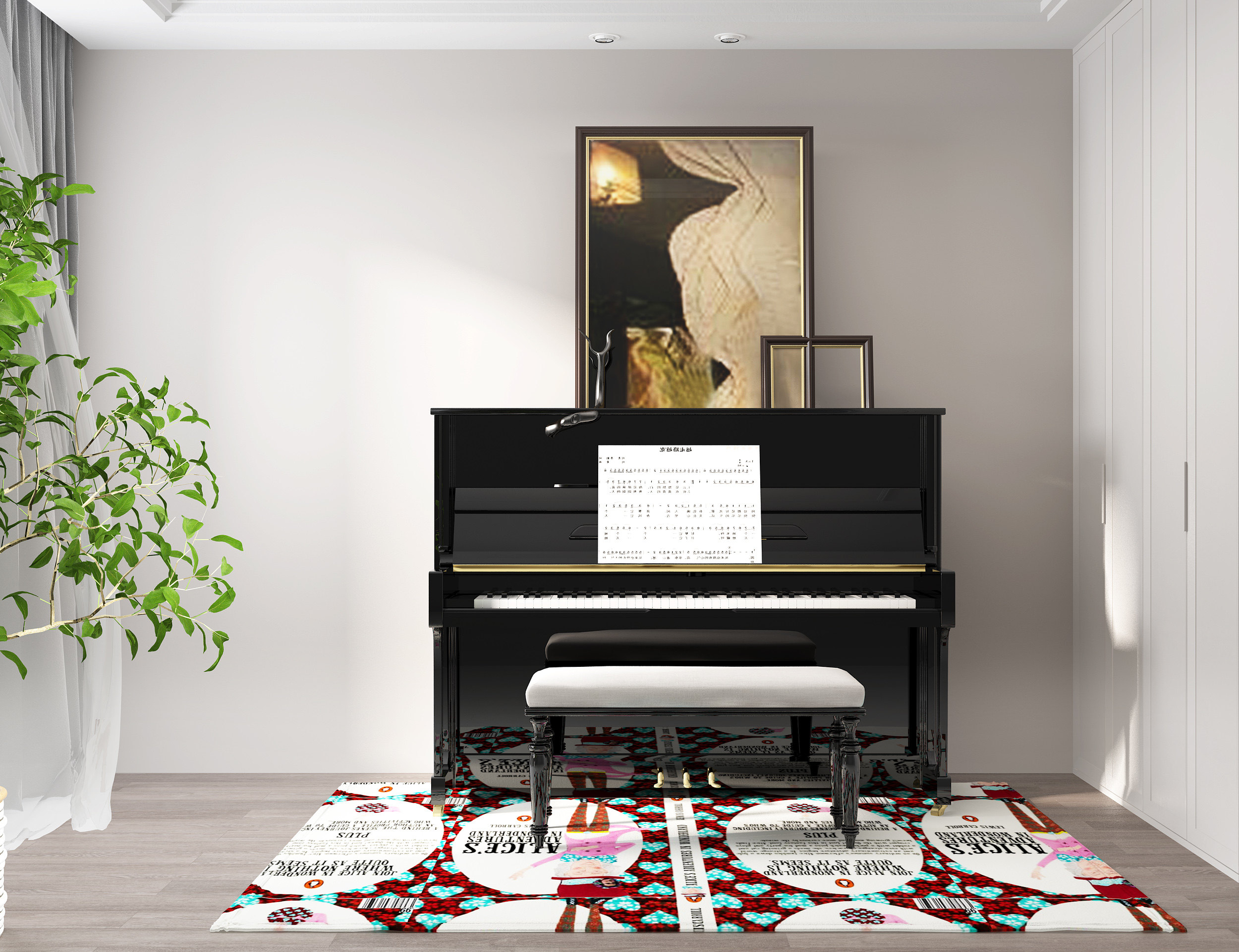 现代钢琴_乐器3d模型下载