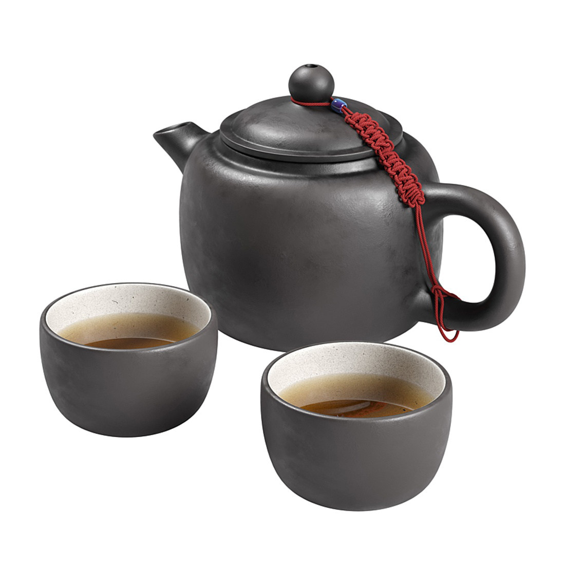 新中式茶具3d模型下载