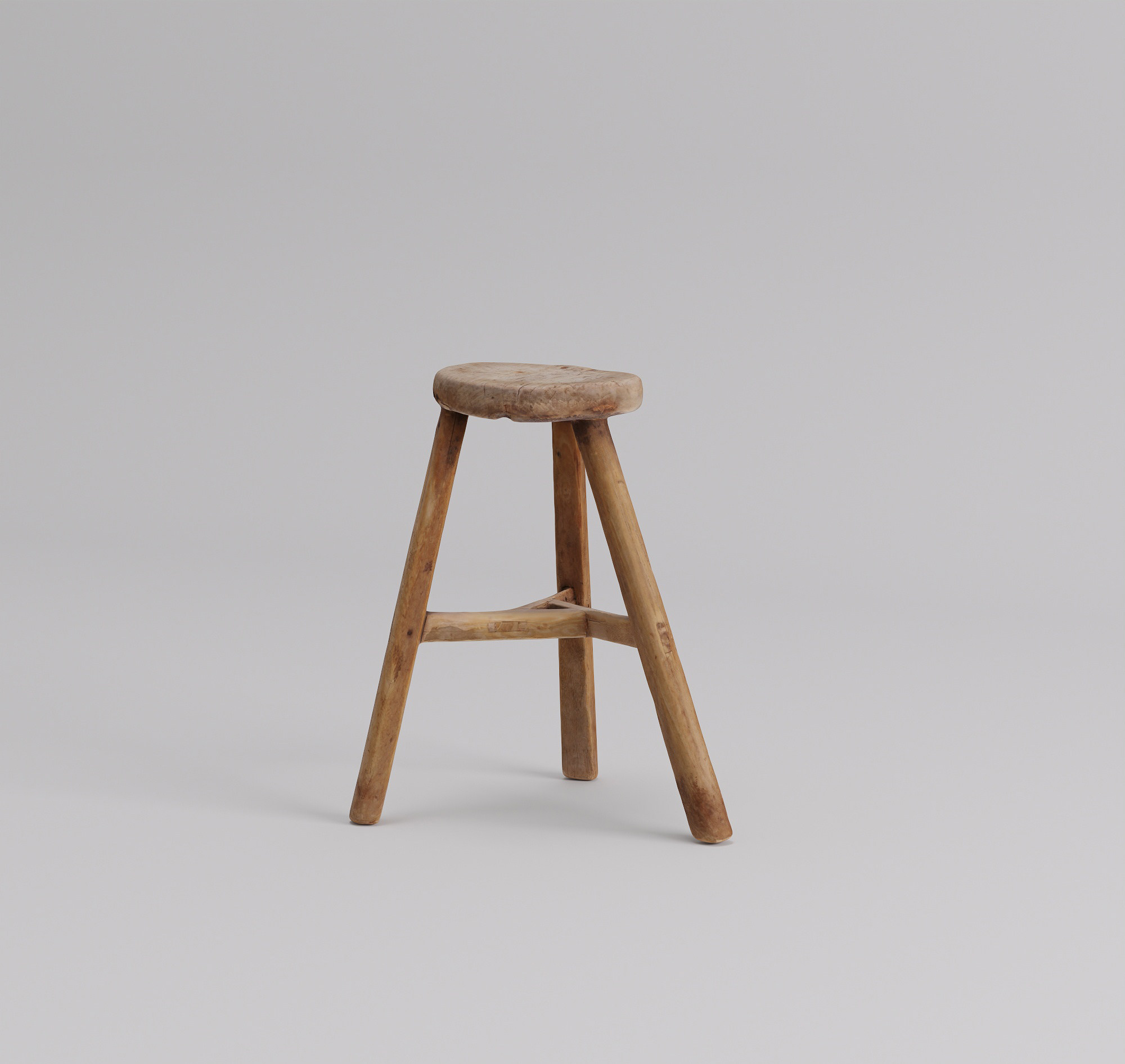 天然木凳3d模型下载