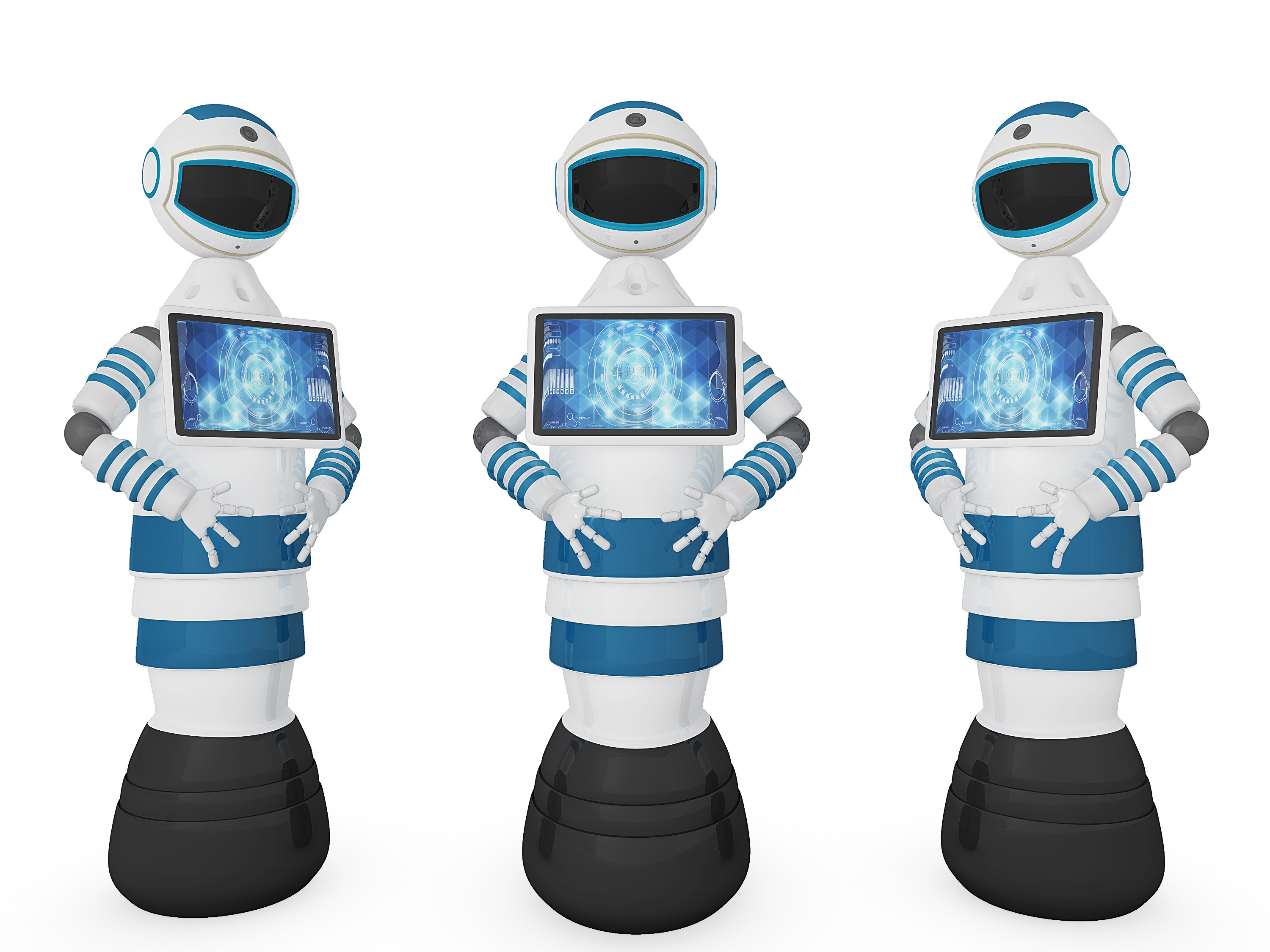 现代人工智能对话机器人3d模型下载