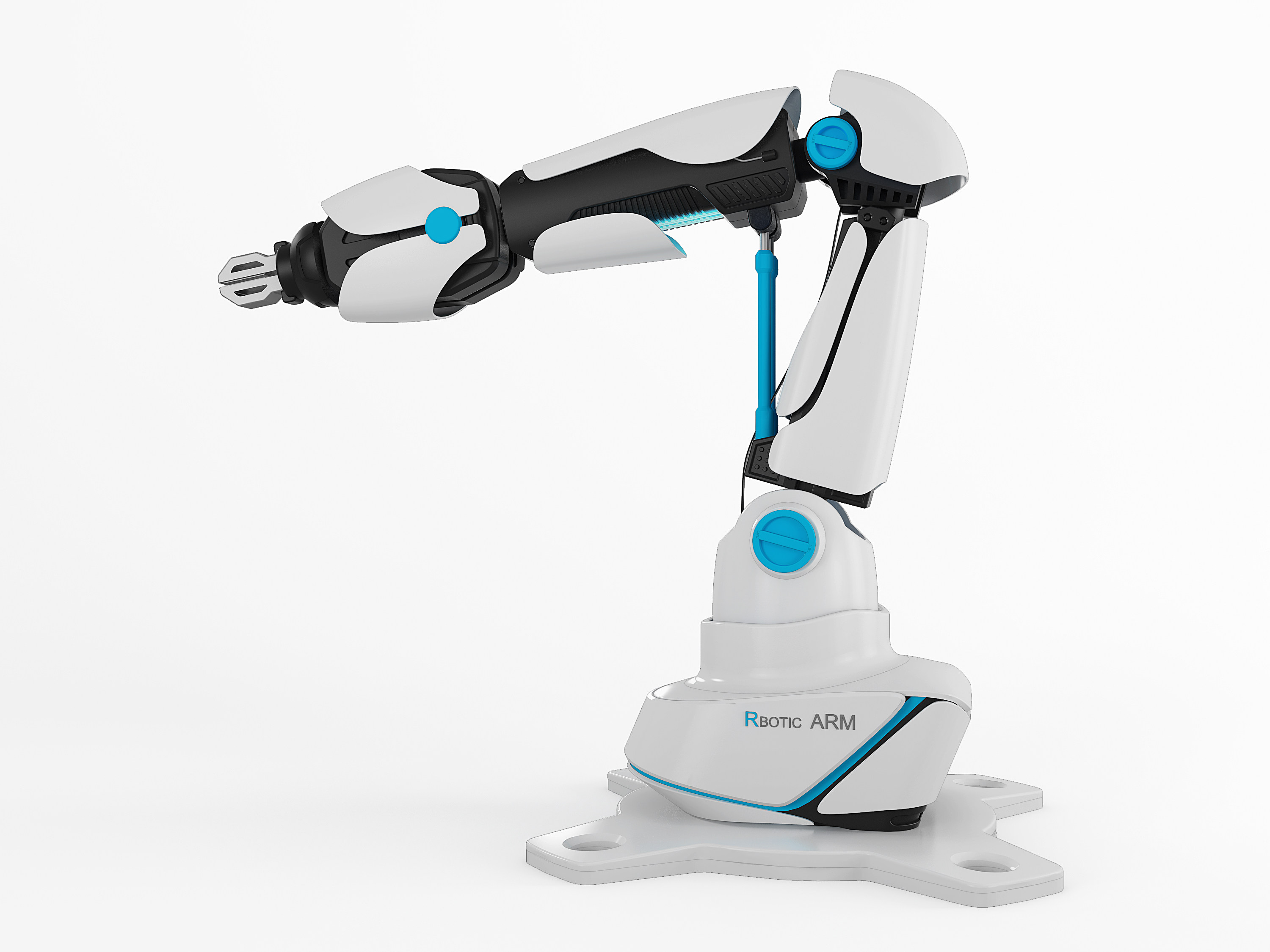 现代机械手臂机器人3d模型下载