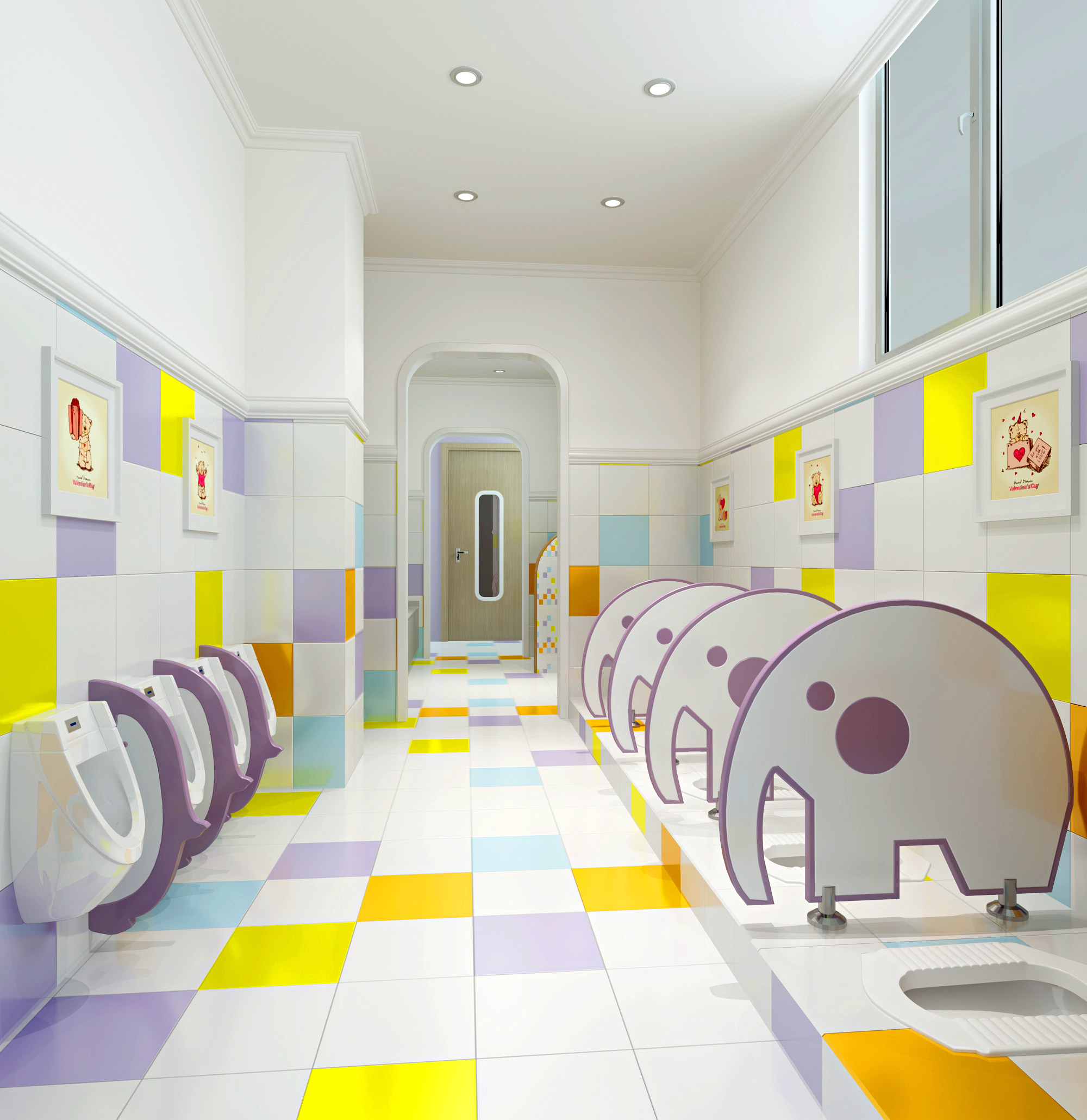 儿童卫生间3d模型下载