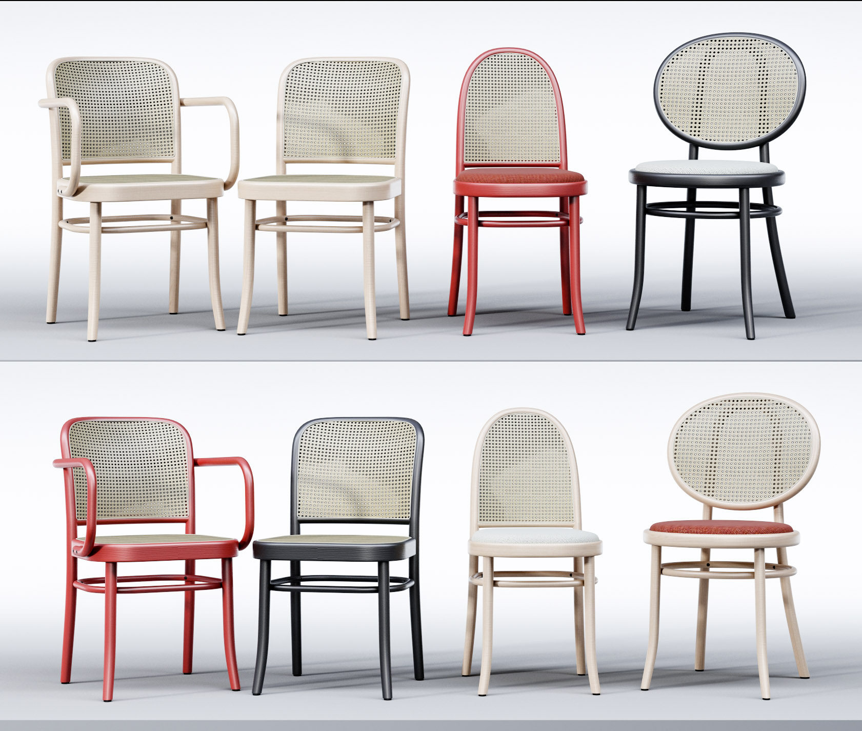 现代日式，东南亚，藤艺编织，藤编吧椅，单椅餐椅3d模型下载