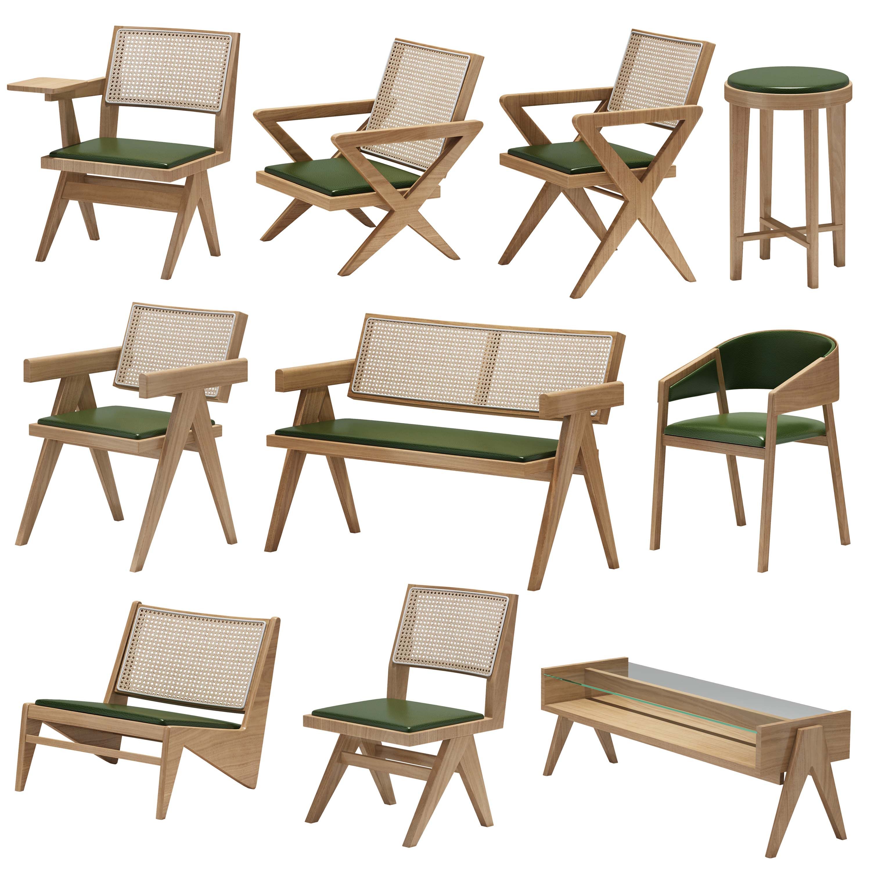 30现代东南亚藤编，藤椅，编织单椅，椅子，凳子，3d模型下载