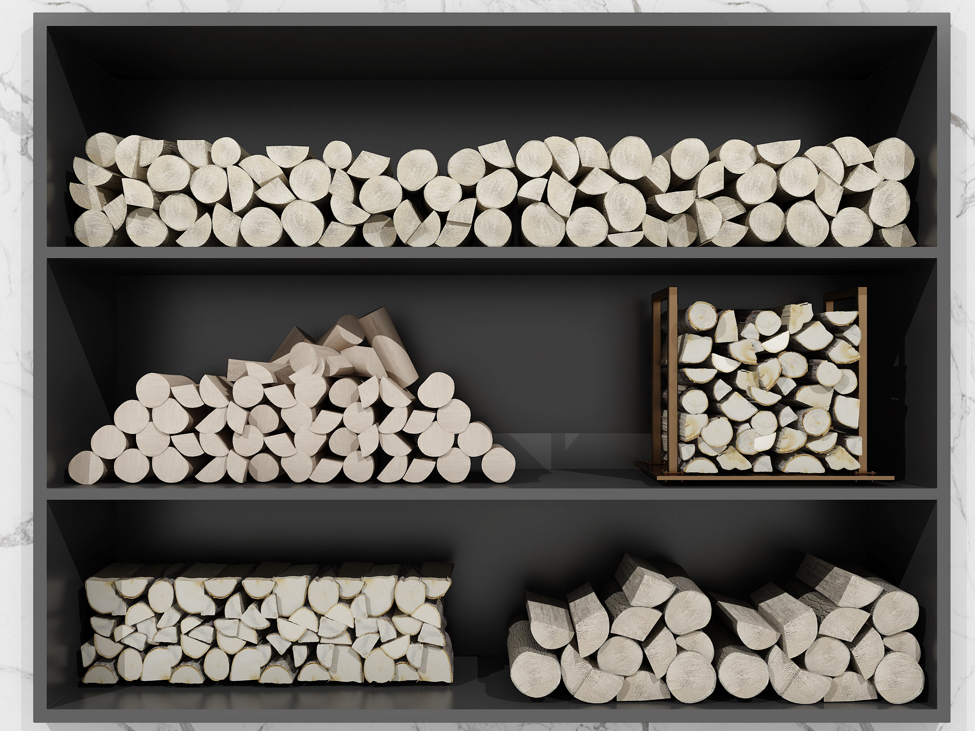 木头劈柴，柴火，柴火堆，3d模型下载