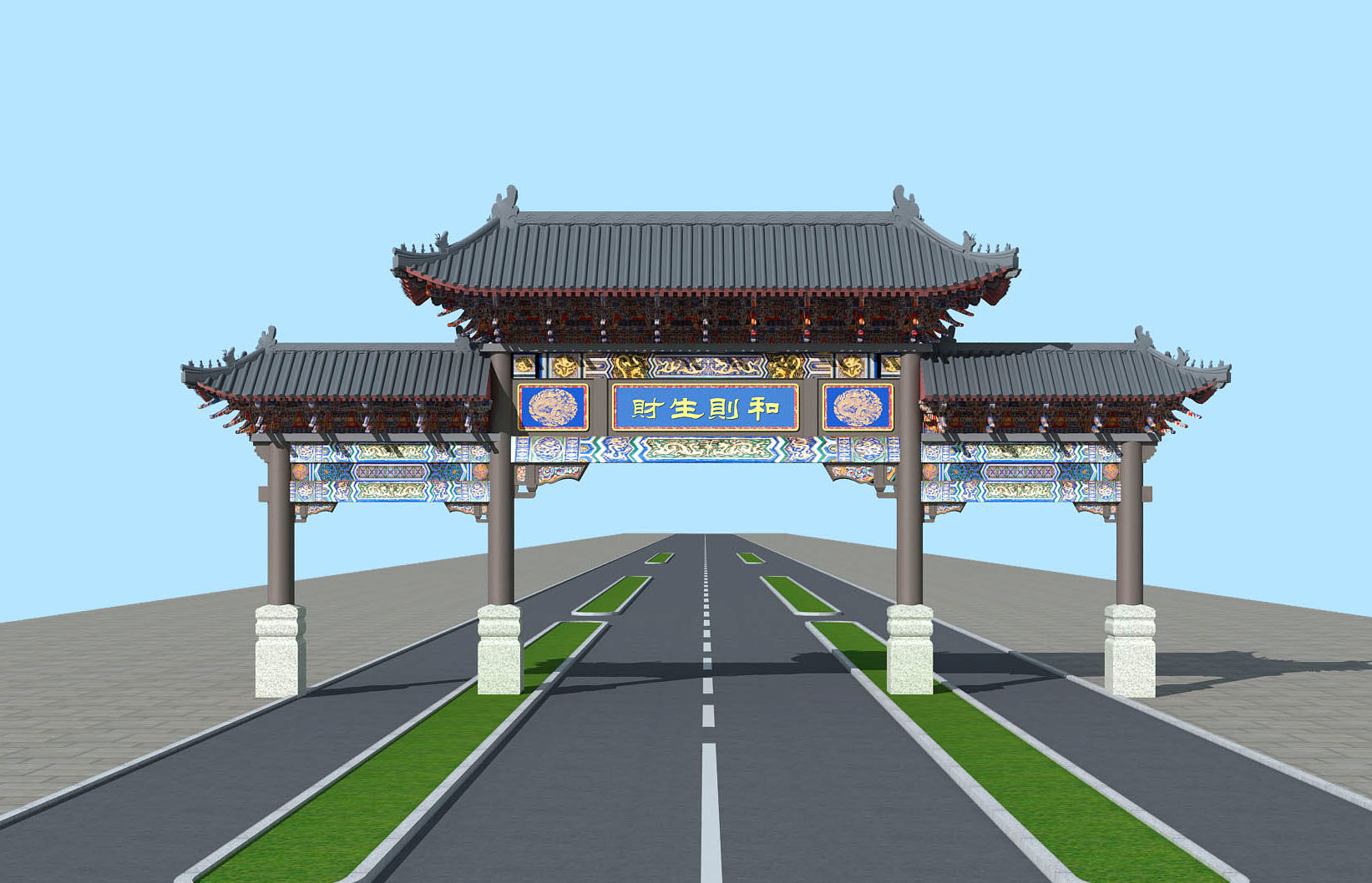 中式古建筑 3d模型下载