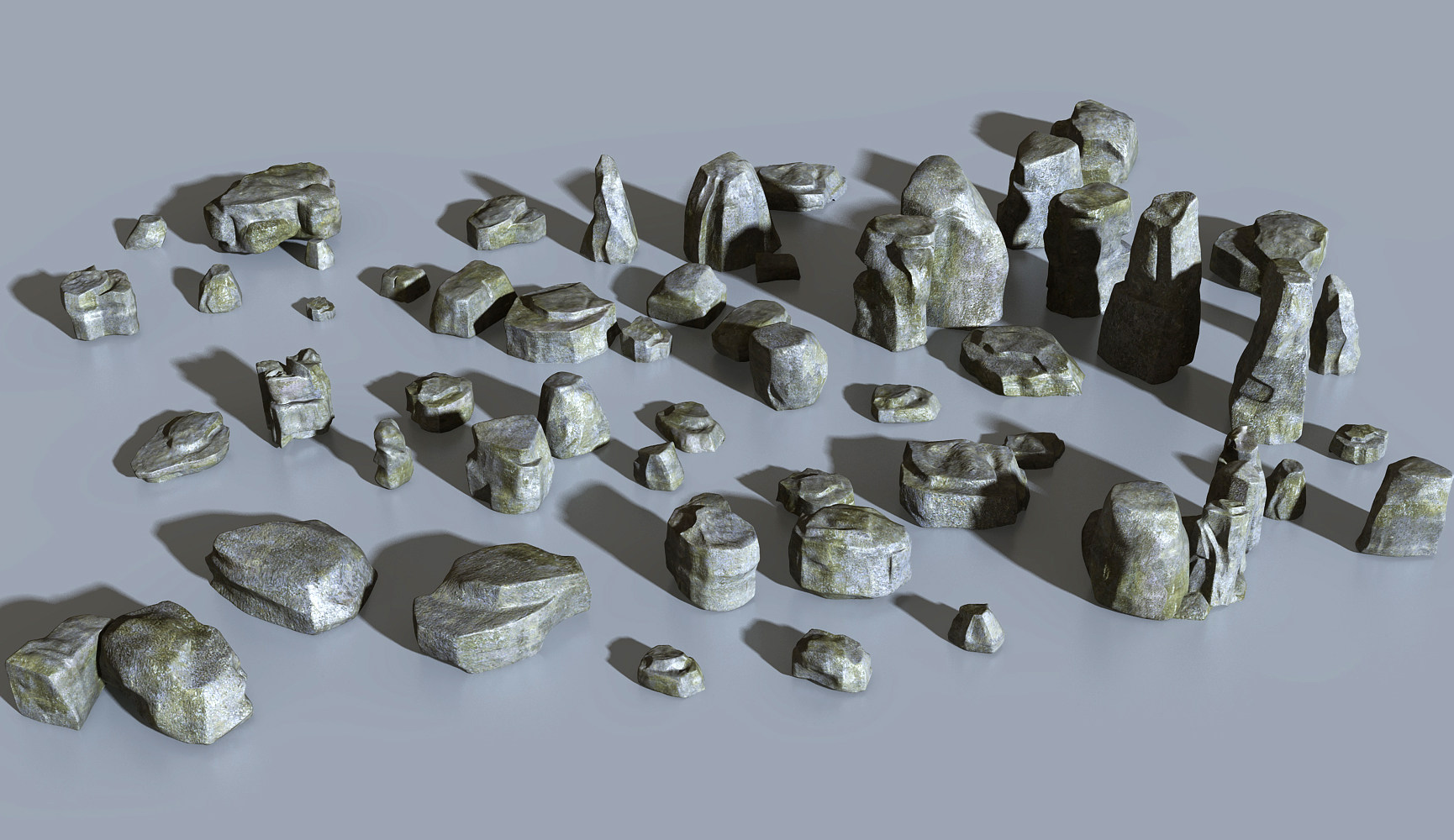 景观石头石头堆3d模型下载