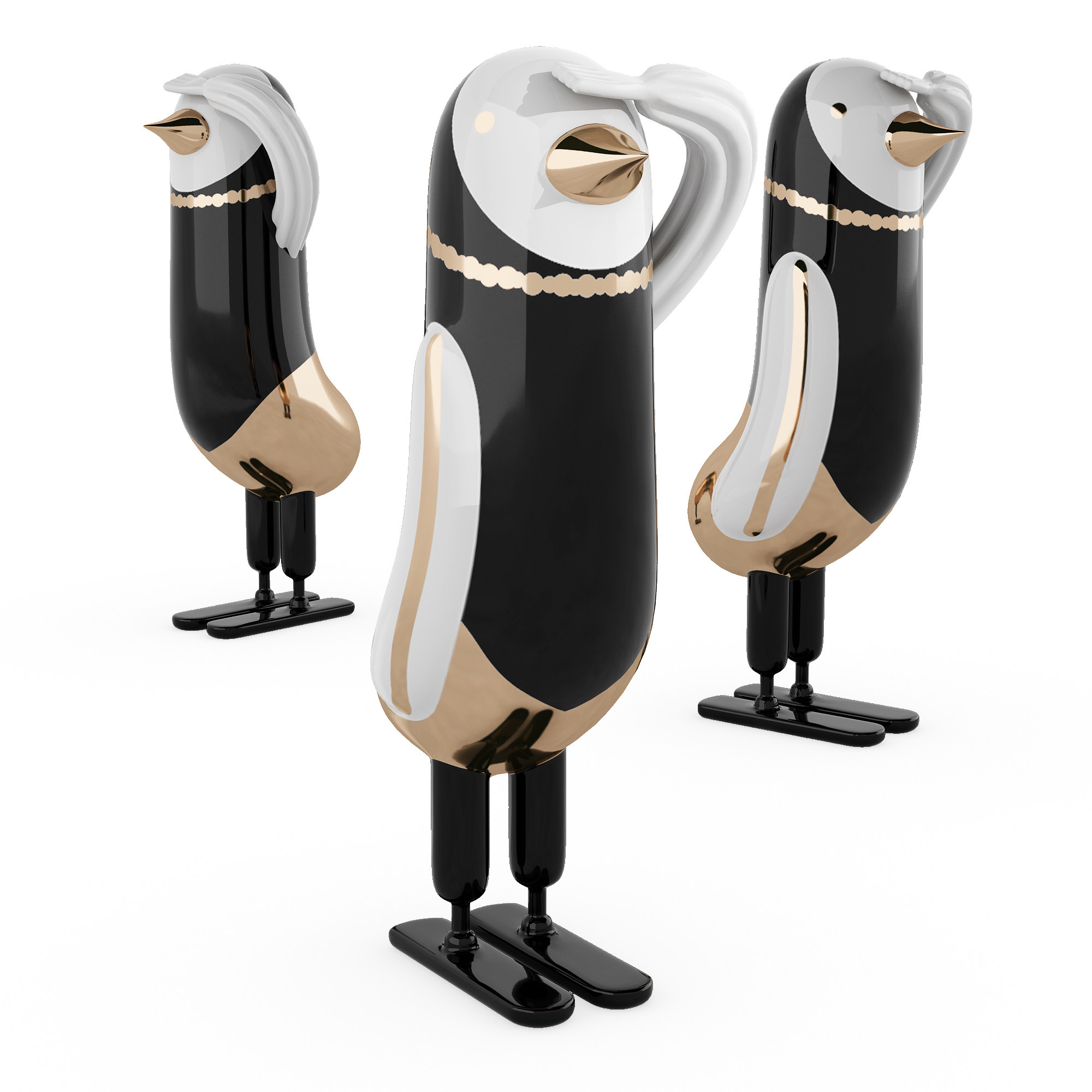 企鹅雕塑摆件艺术品3d模型下载