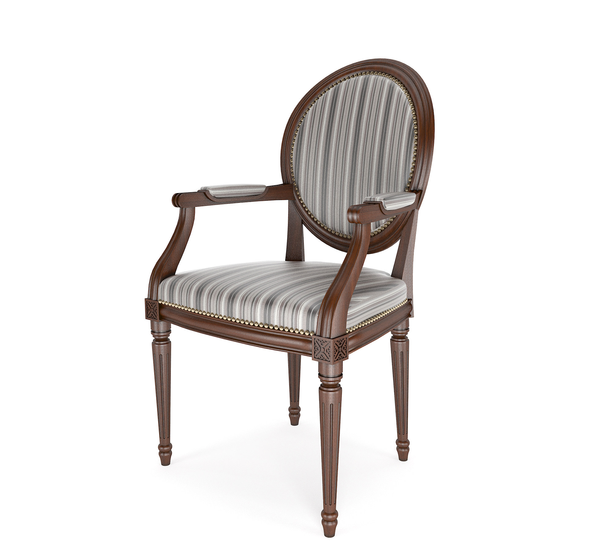 欧式法式餐椅，单椅，椅子3d模型下载
