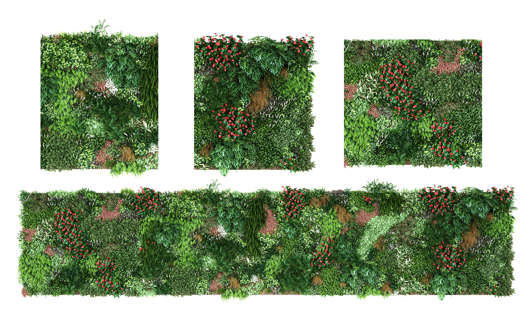 绿植墙，植物墙，绿化墙3d模型下载