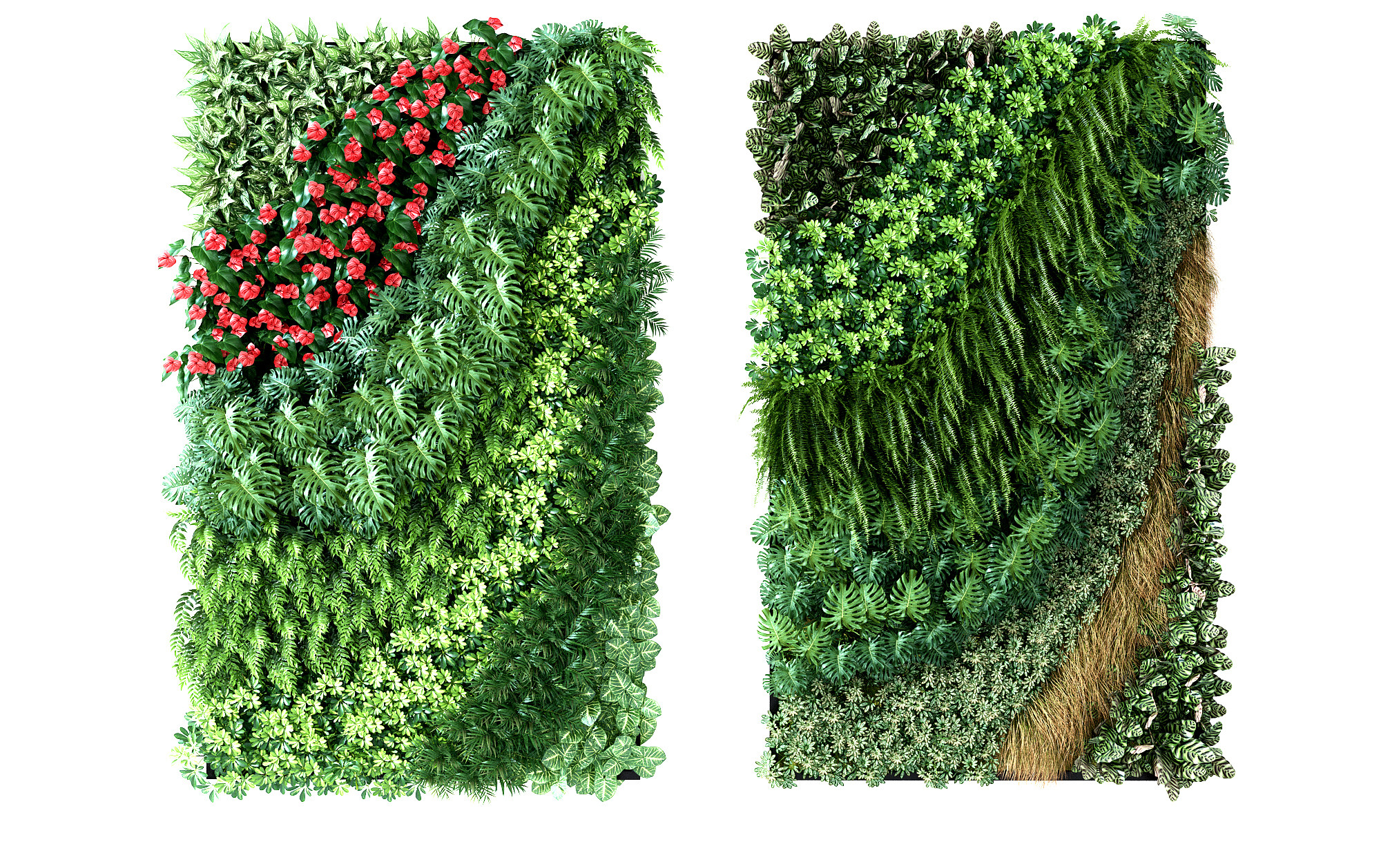 绿植墙，植物墙，绿化墙3d模型下载