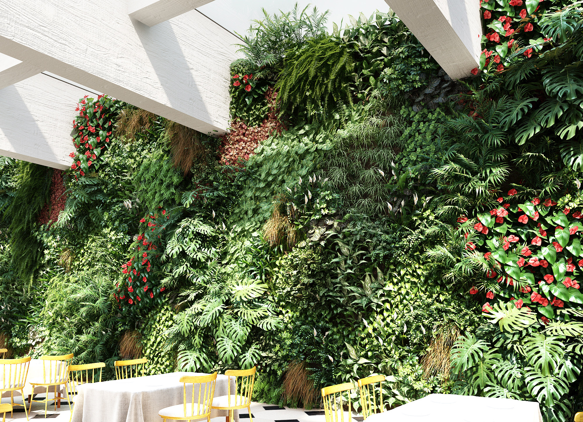 9现代绿植墙，植物墙，绿化墙3d模型下载