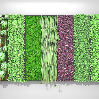 植物墙,绿植背景墙 3d模型下载