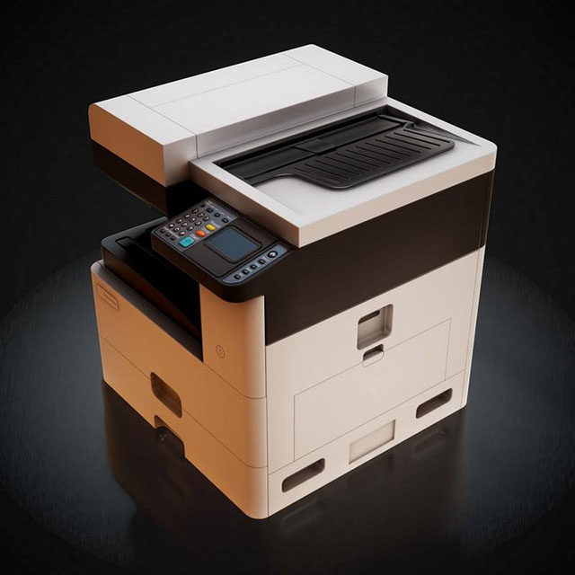 办公器材打印复印机3d模型下载