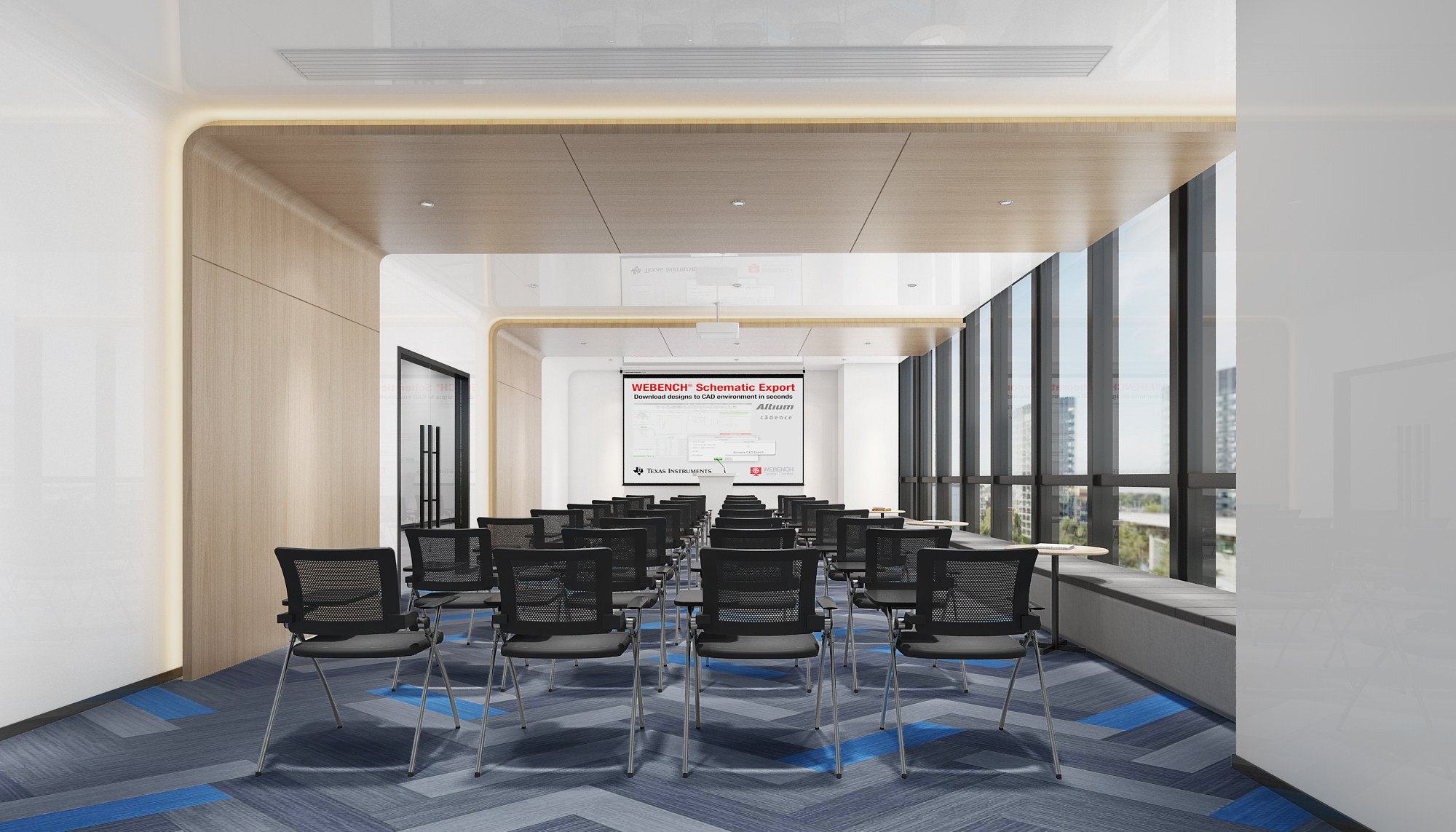 现代小会议室，多功能会议室，办公椅3d模型下载