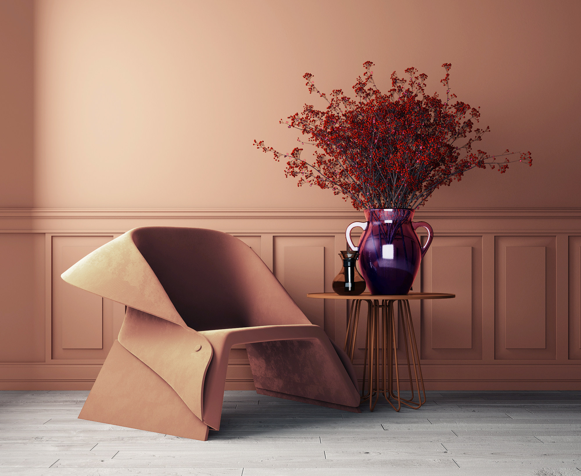 新中式休闲椅子单人沙发椅子 3d模型下载