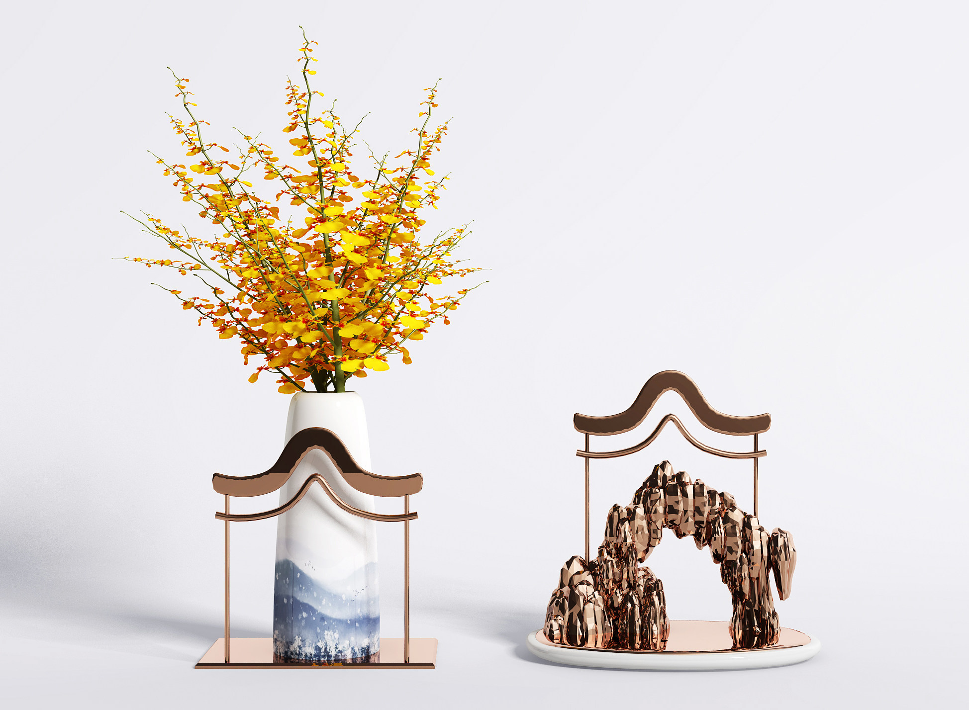 新中式花瓶摆件饰品3d模型下载