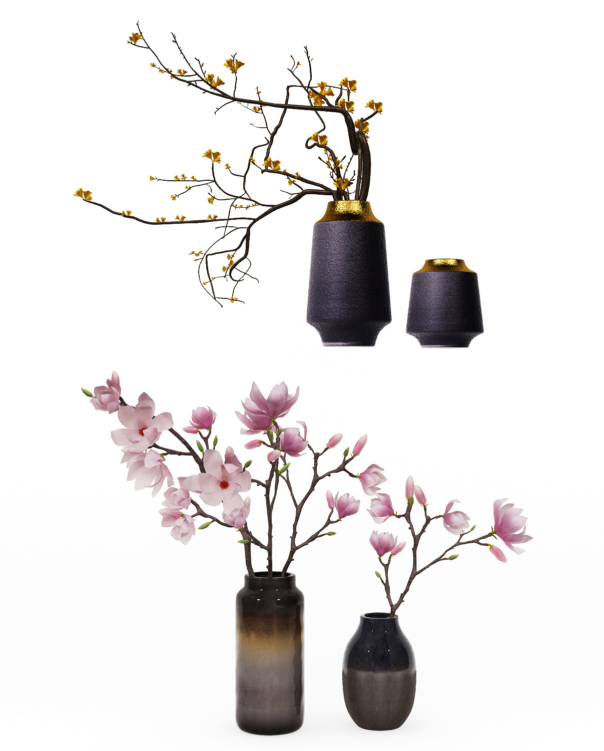 花瓶摆件，插花，花艺，3d模型下载