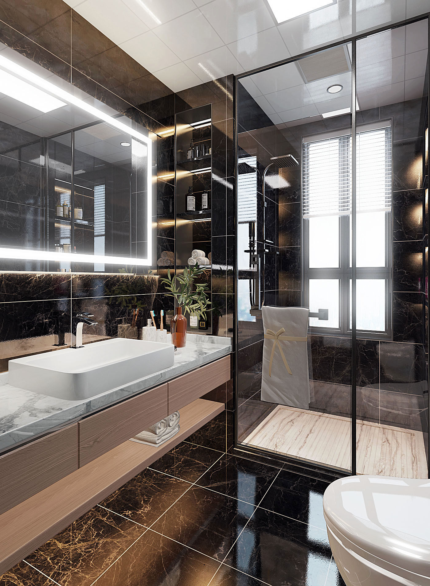 现代卫生间,洗手间3d模型下载