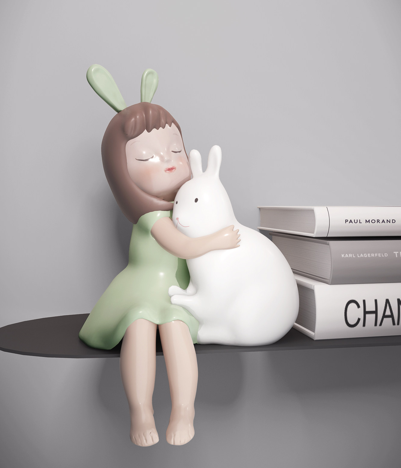 北欧现代儿童卡通人物兔子雕塑玩具 3d模型下载