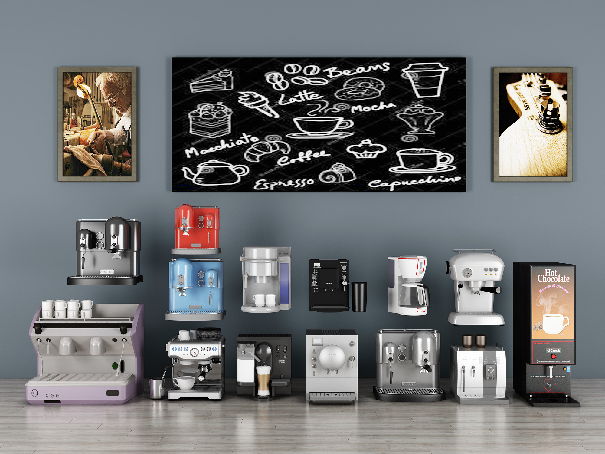 咖啡机，饮料机3d模型下载