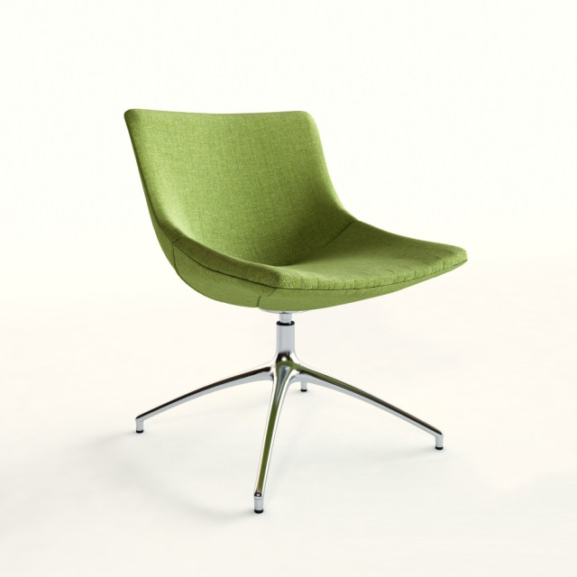 绿色布艺办公休闲椅3D模型3d模型下载