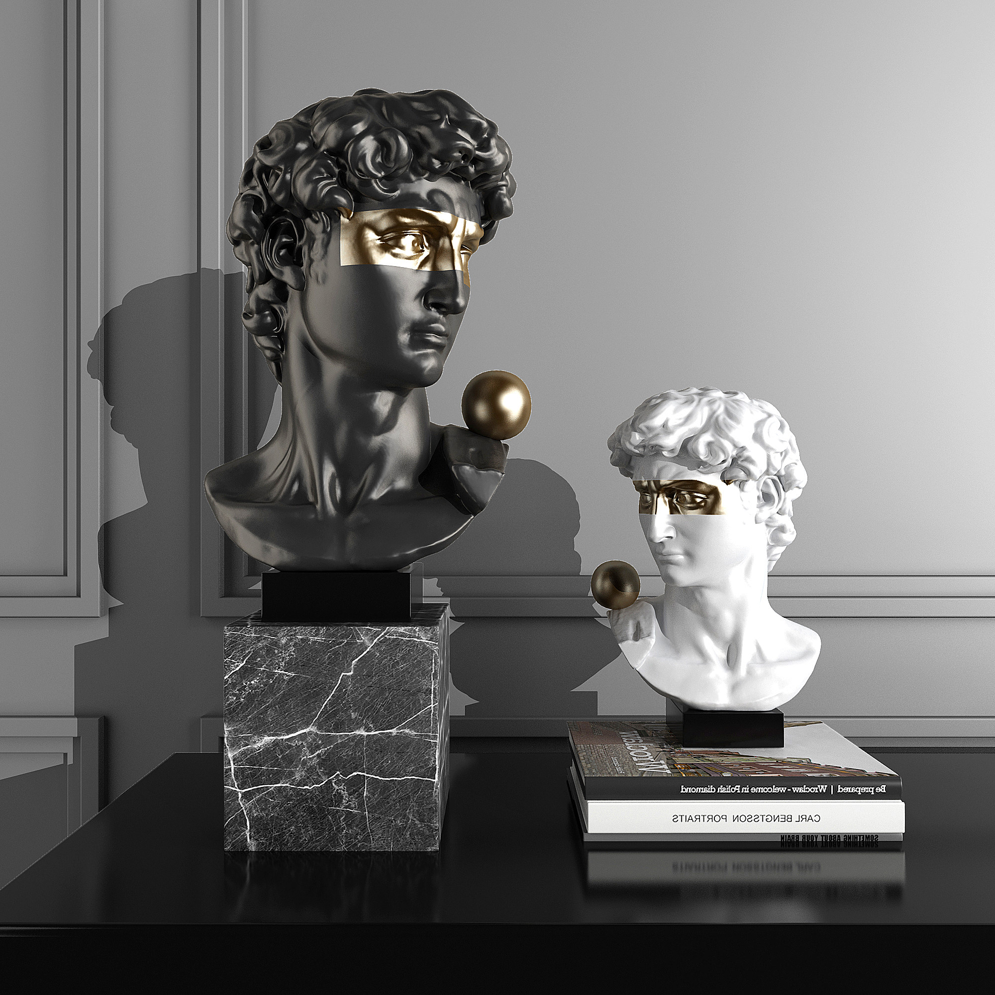 欧式人物雕塑雕像，摆件3d模型下载