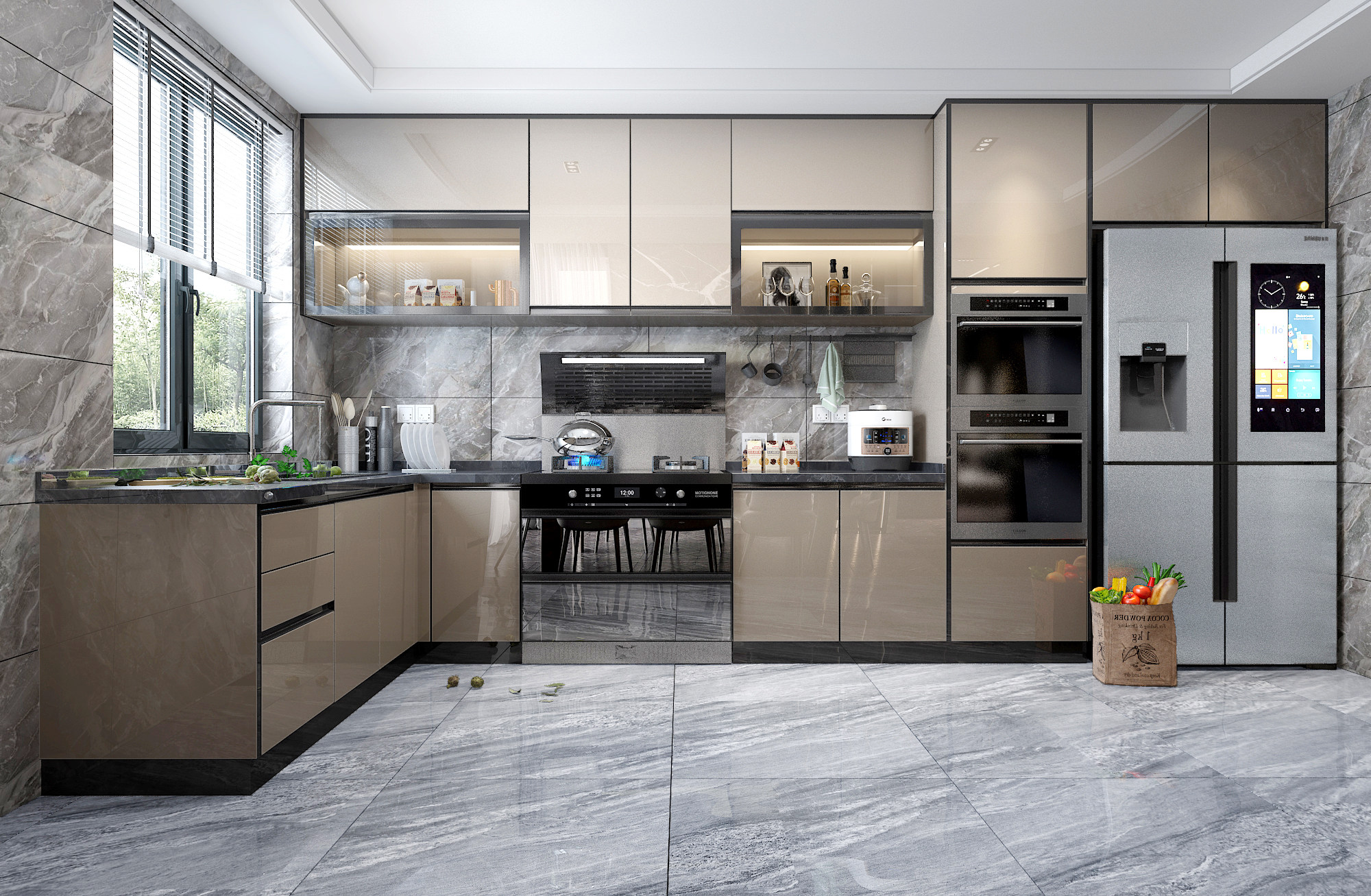 风格厨房橱柜3d模型下载