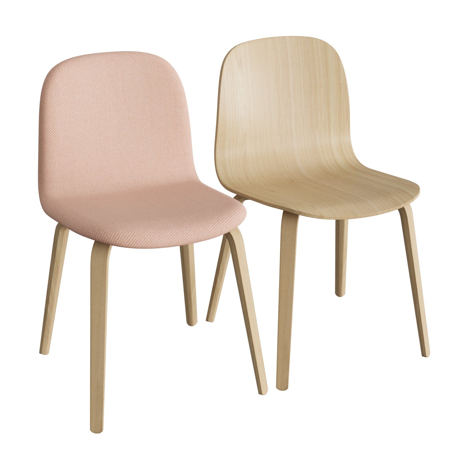 北欧实木单椅，餐椅3d模型下载