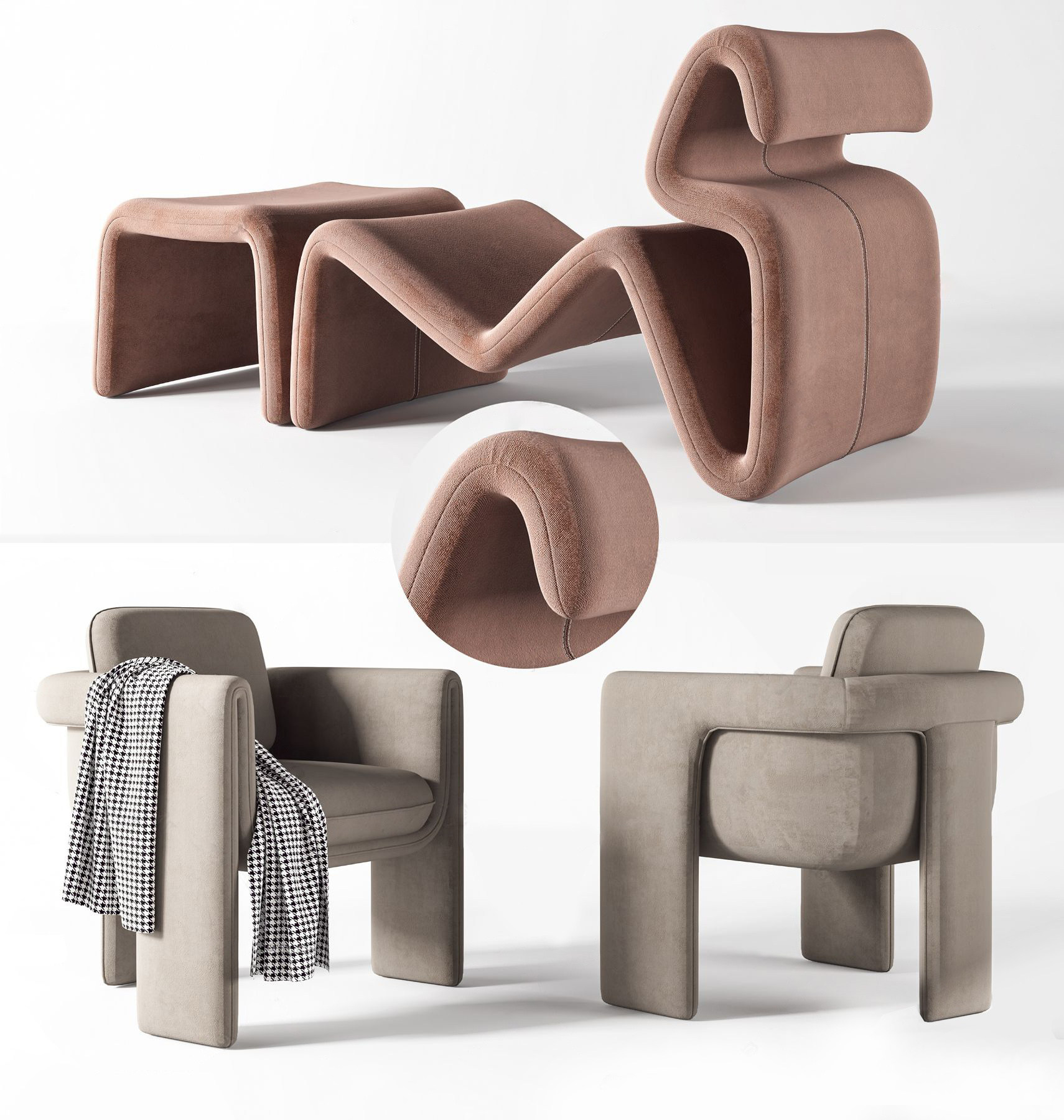 单人休闲沙发椅子3d模型下载