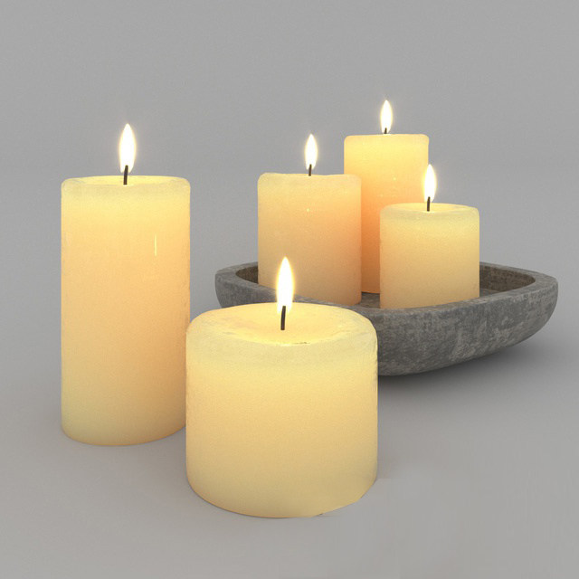 蜡烛，烛台3d模型下载