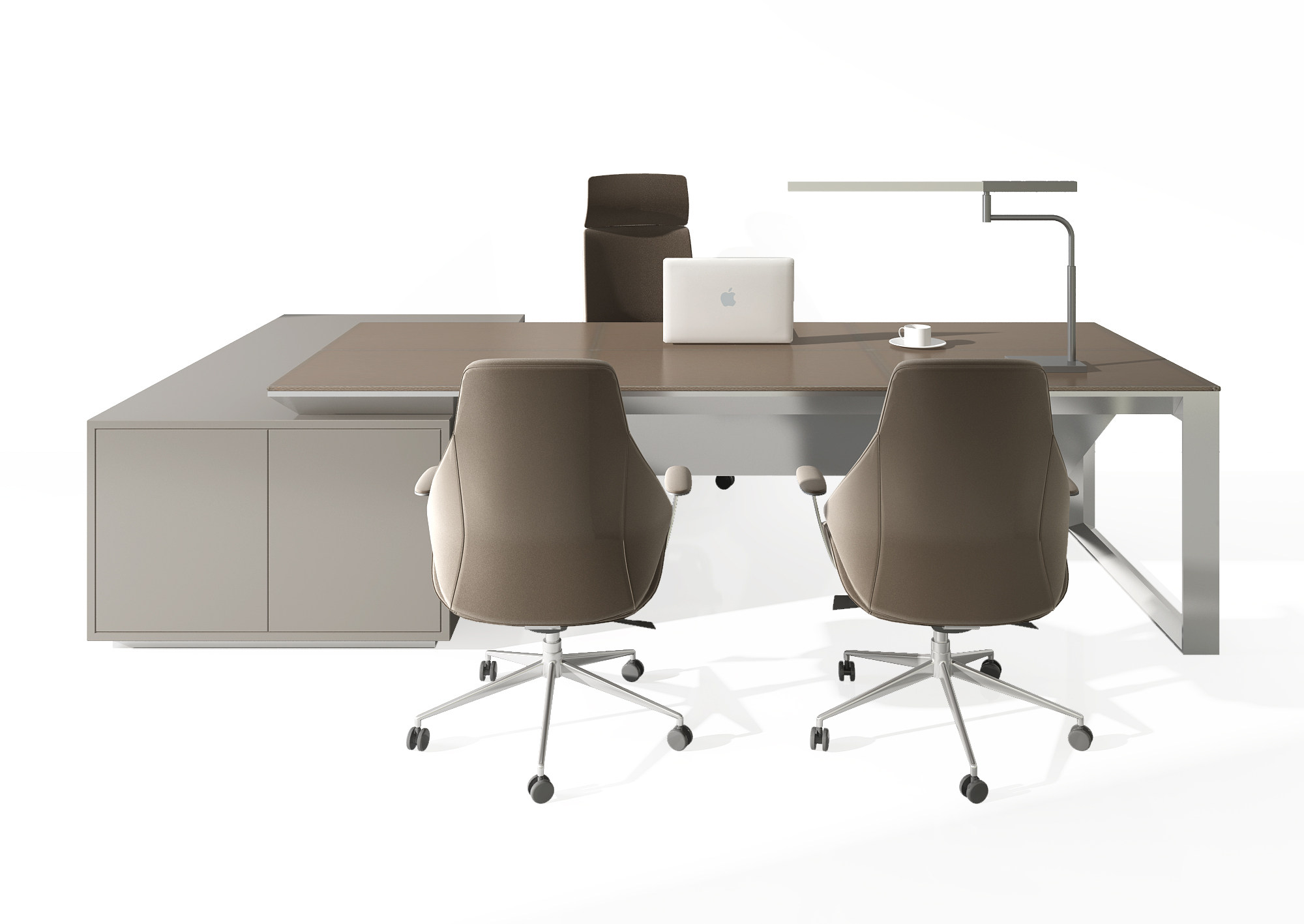 办公桌椅，老板台办公椅3d模型下载
