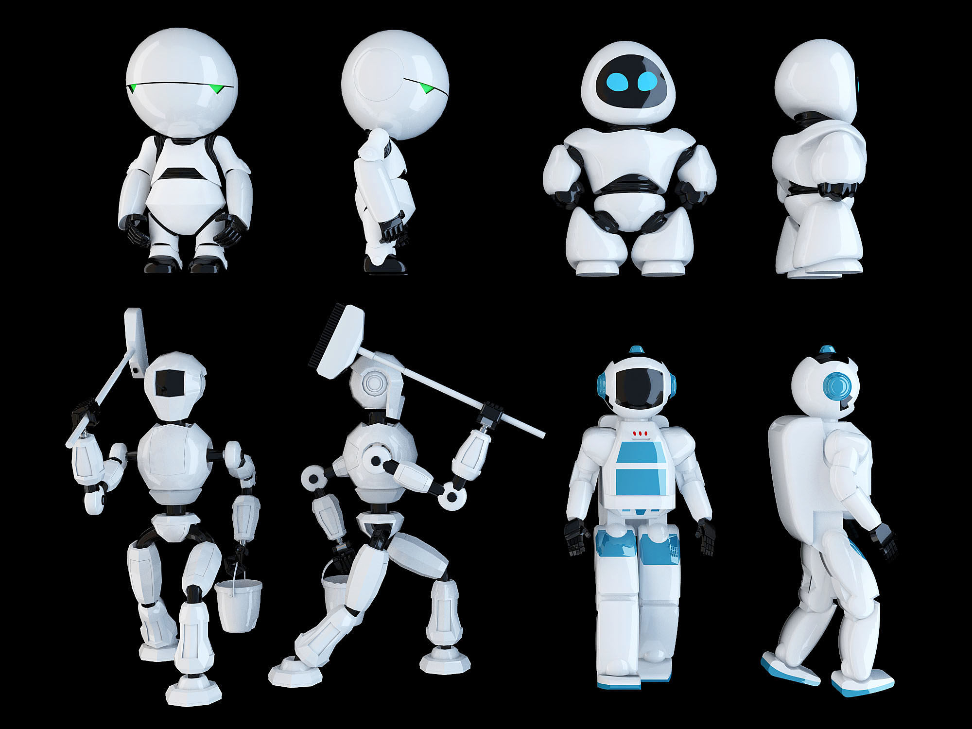 现代智能机器人玩具3d模型下载