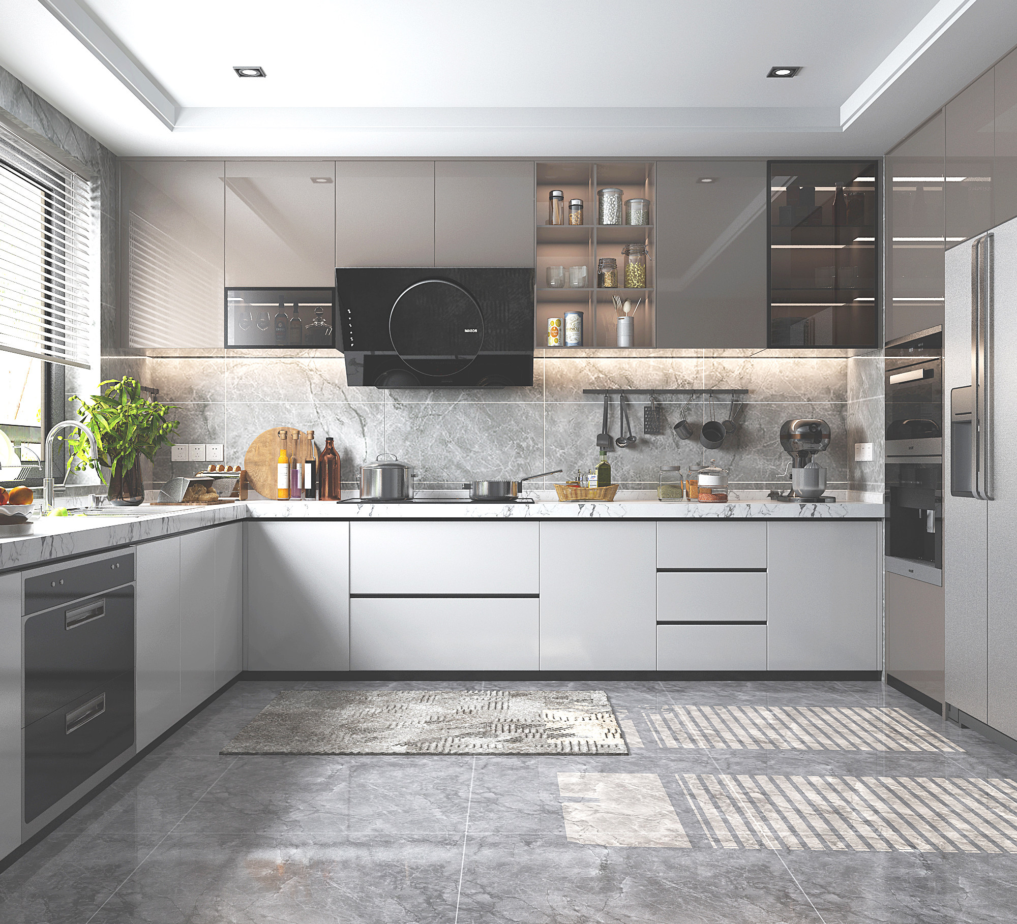 厨房，橱柜厨房用品3d模型下载