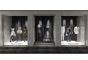 现代男装女装服装模特服装店 橱窗3d模型下载
