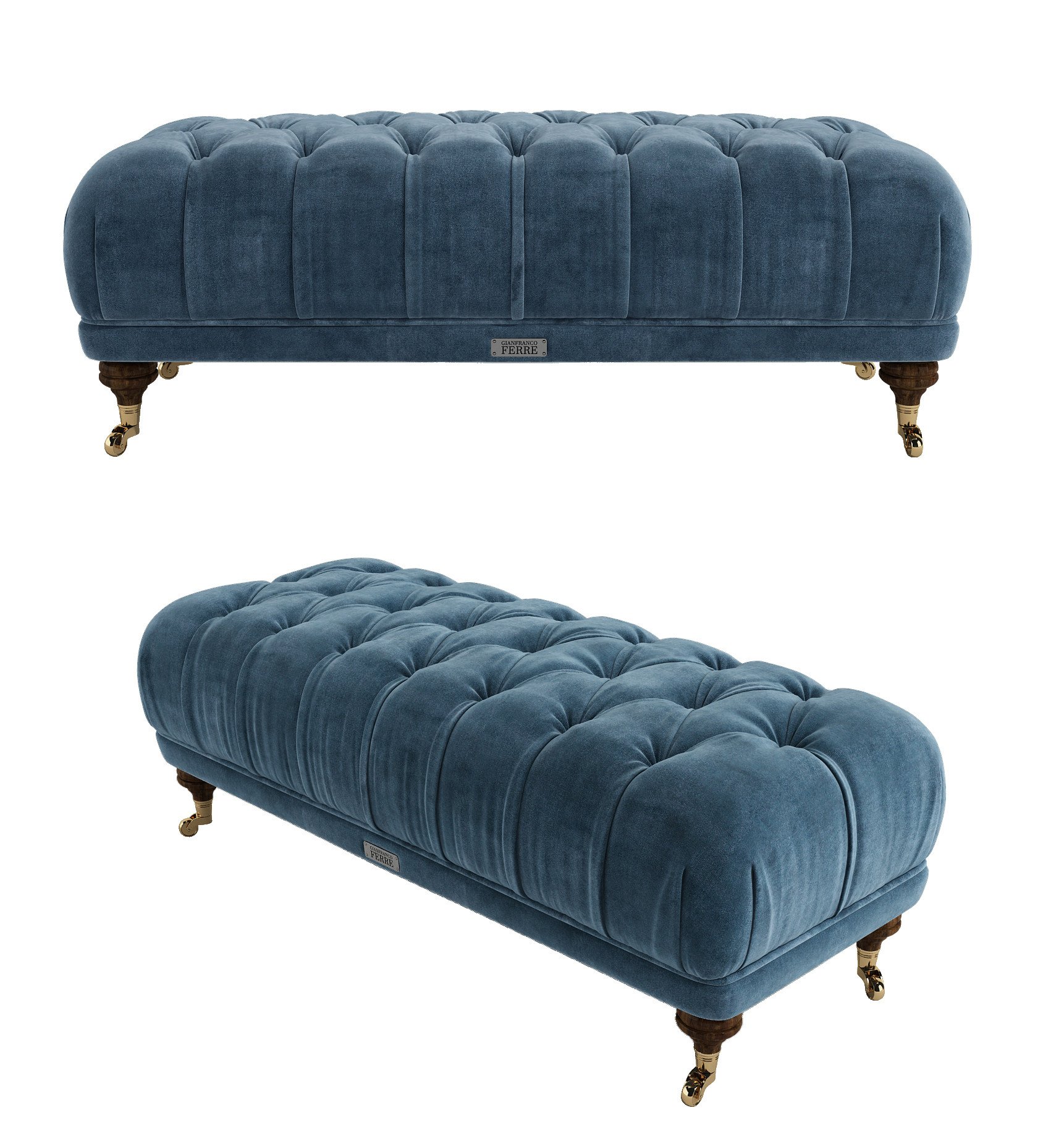 欧式法式皮革软包沙发，床尾凳卧榻，换鞋凳3d模型下载