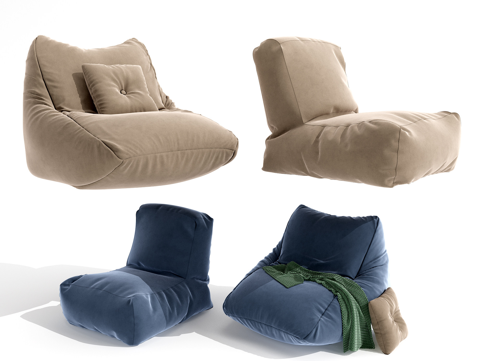 现代懒人沙发3d模型下载