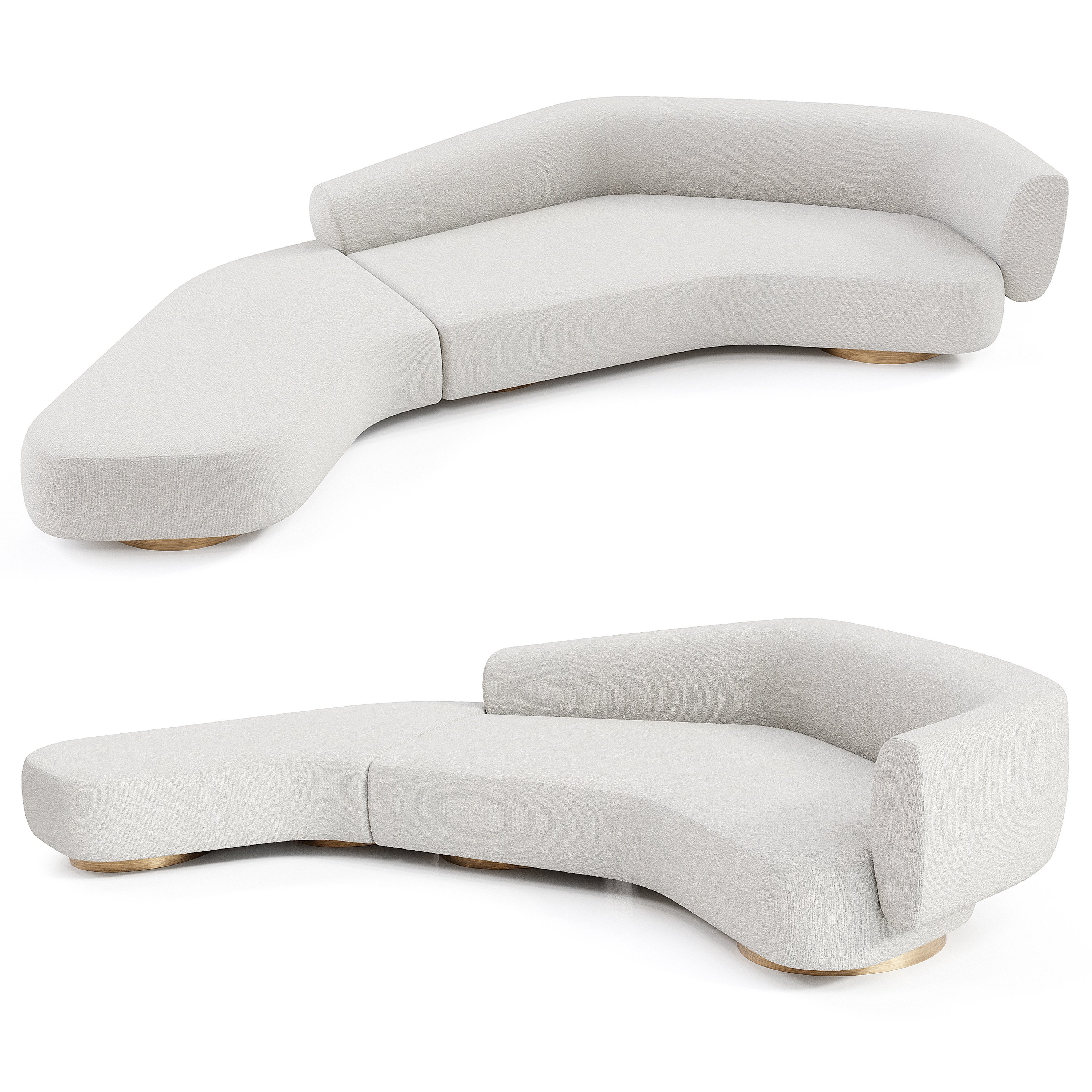 现代弧形，异形沙发3d模型下载