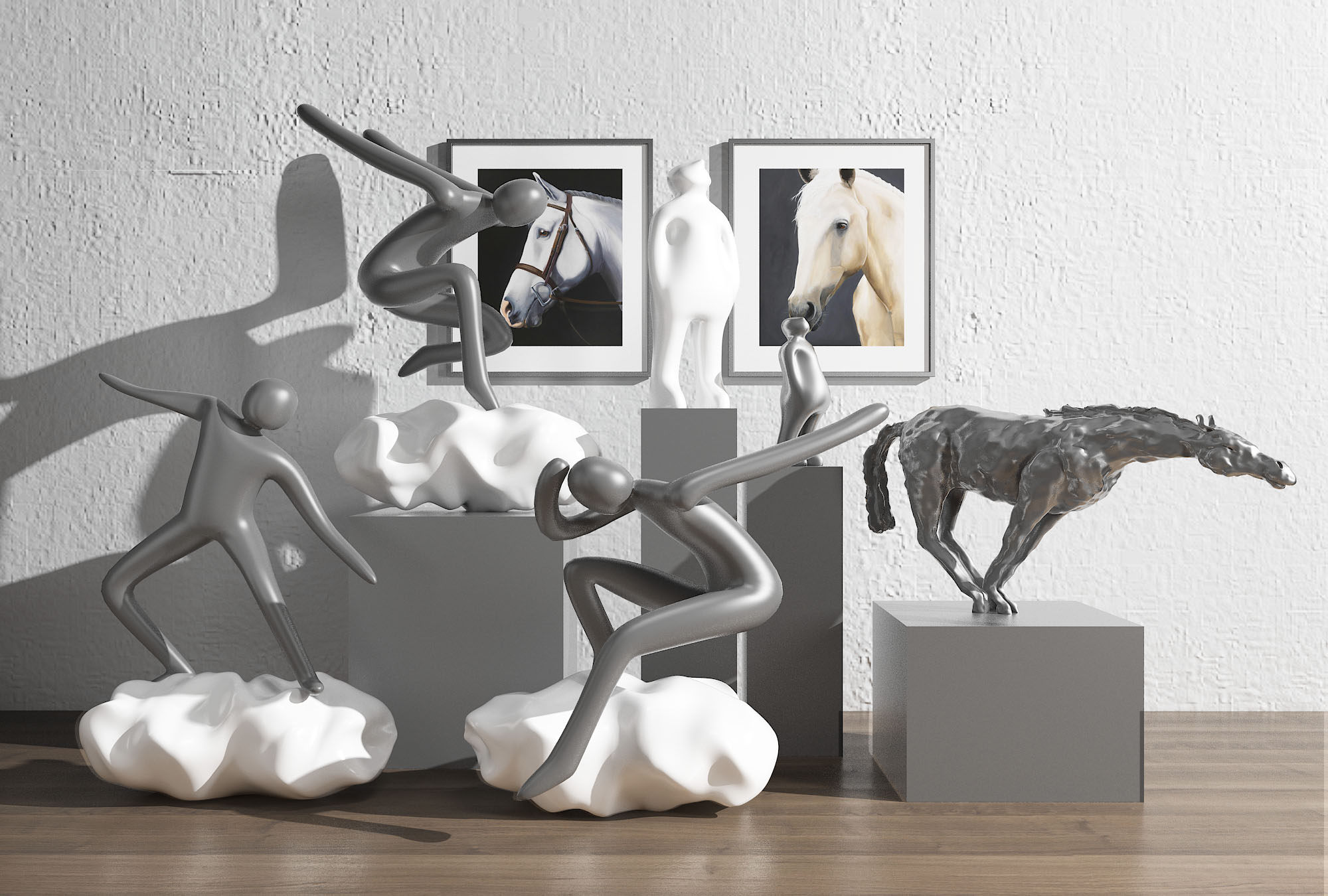 现代雕塑3d模型下载