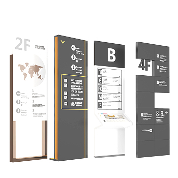 现代商场指示牌3d模型下载