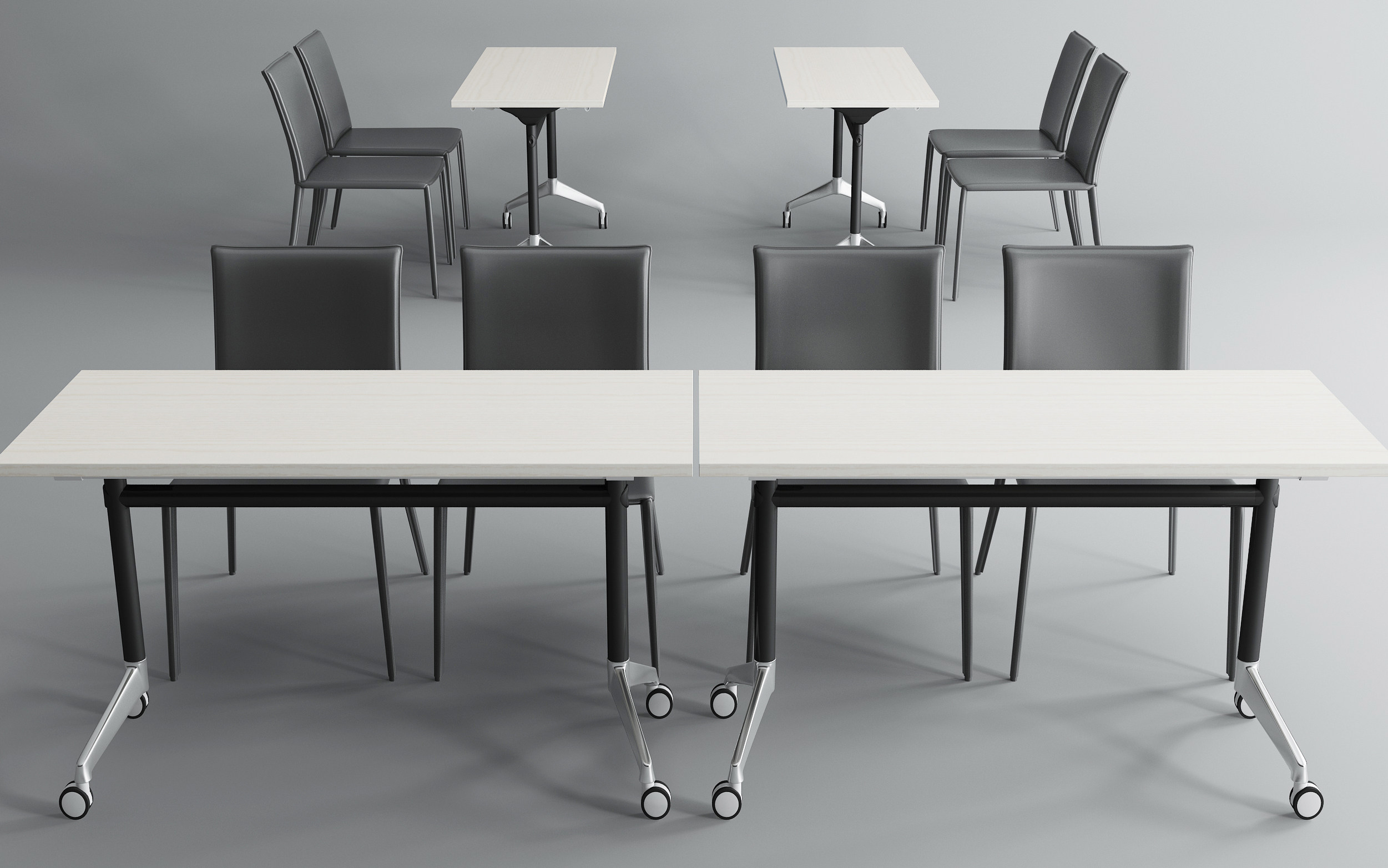 现代会议桌椅3d模型下载