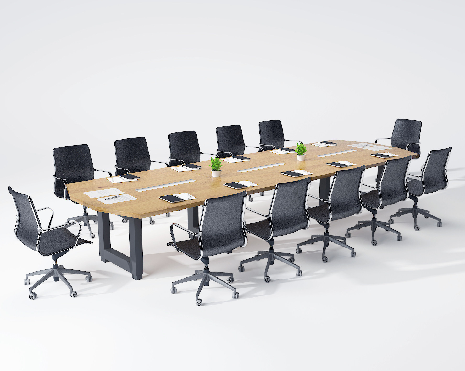 现代办公会议桌椅3d模型下载