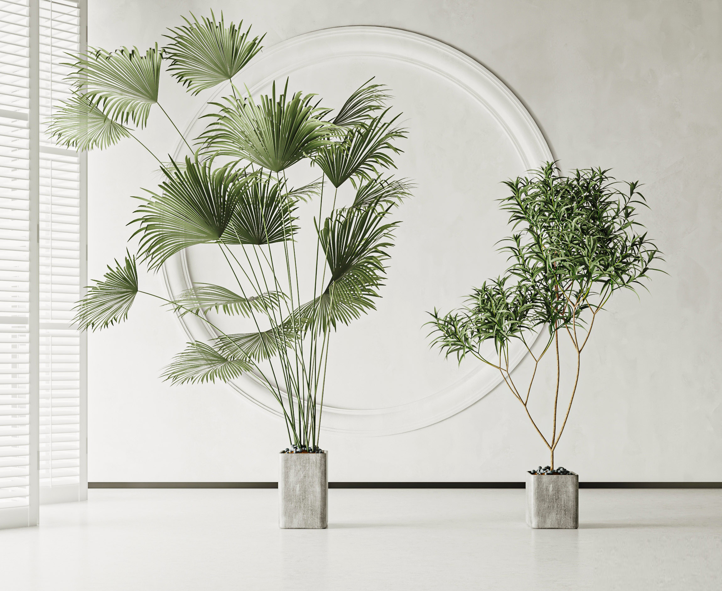 现代绿植，盆栽,植物3d模型下载