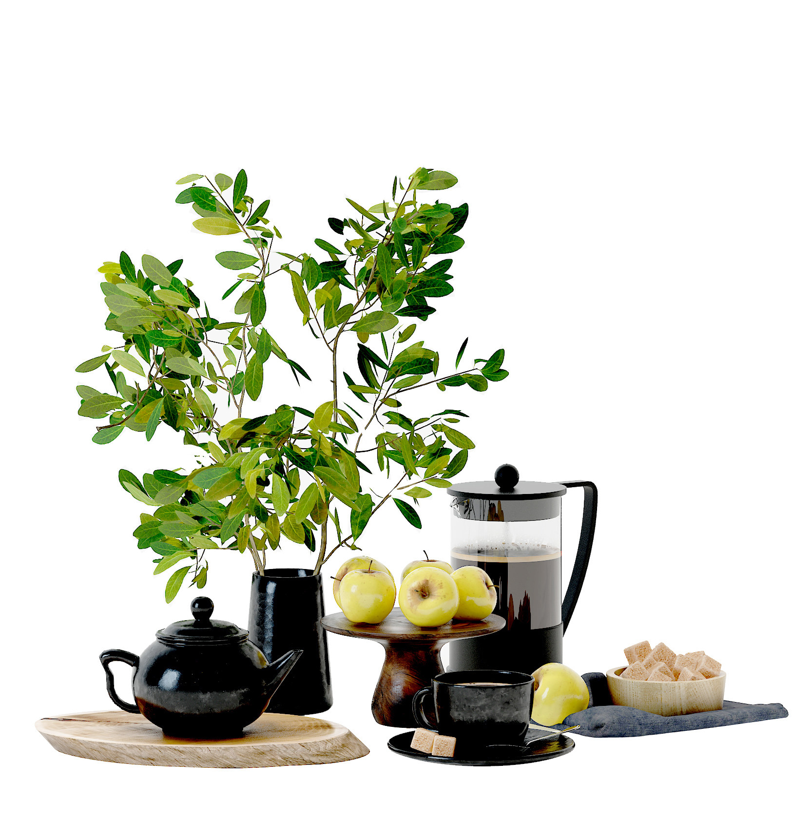 北欧茶具，花瓶3d模型下载