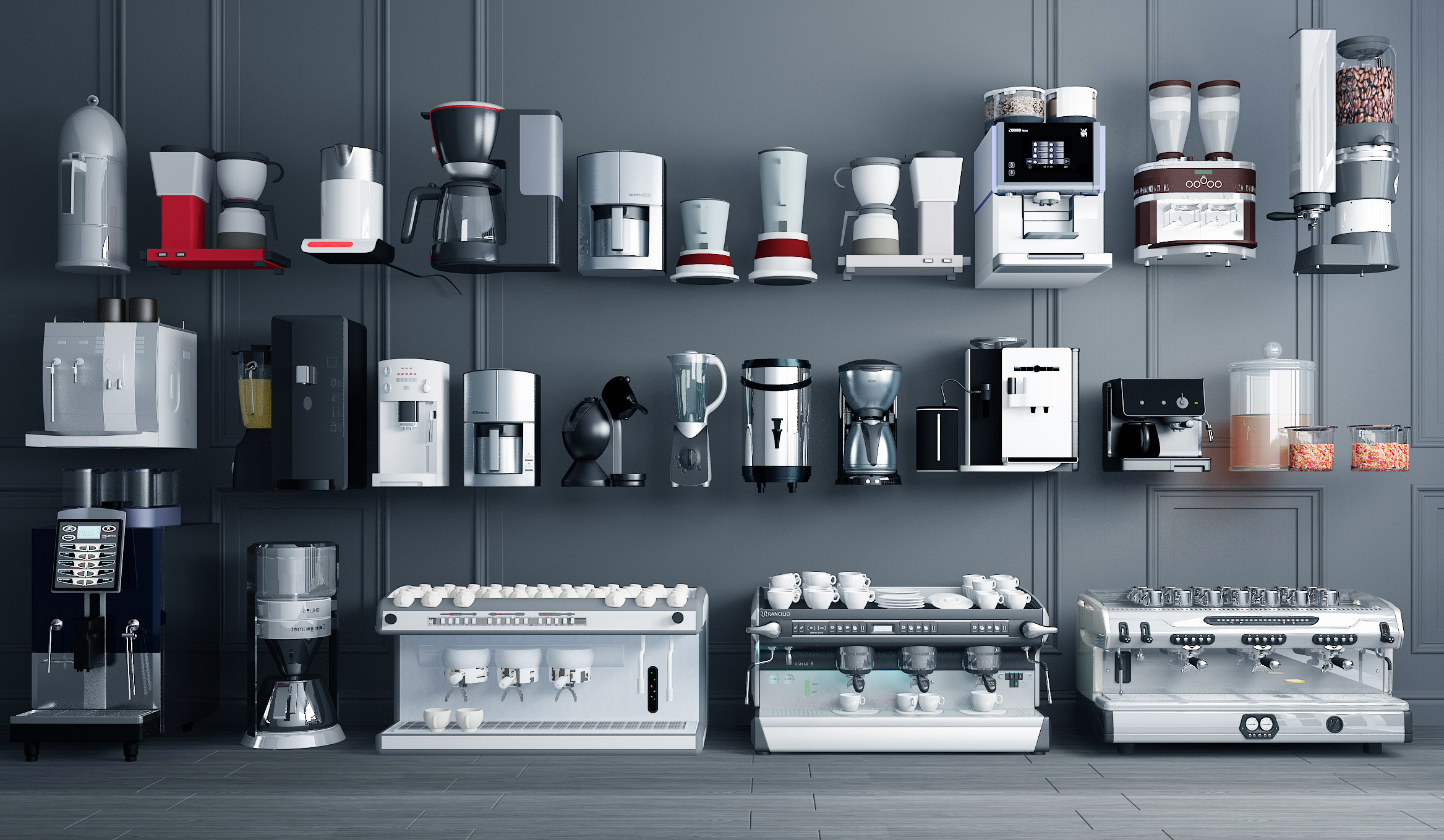 现代咖啡机饮料机3d模型下载